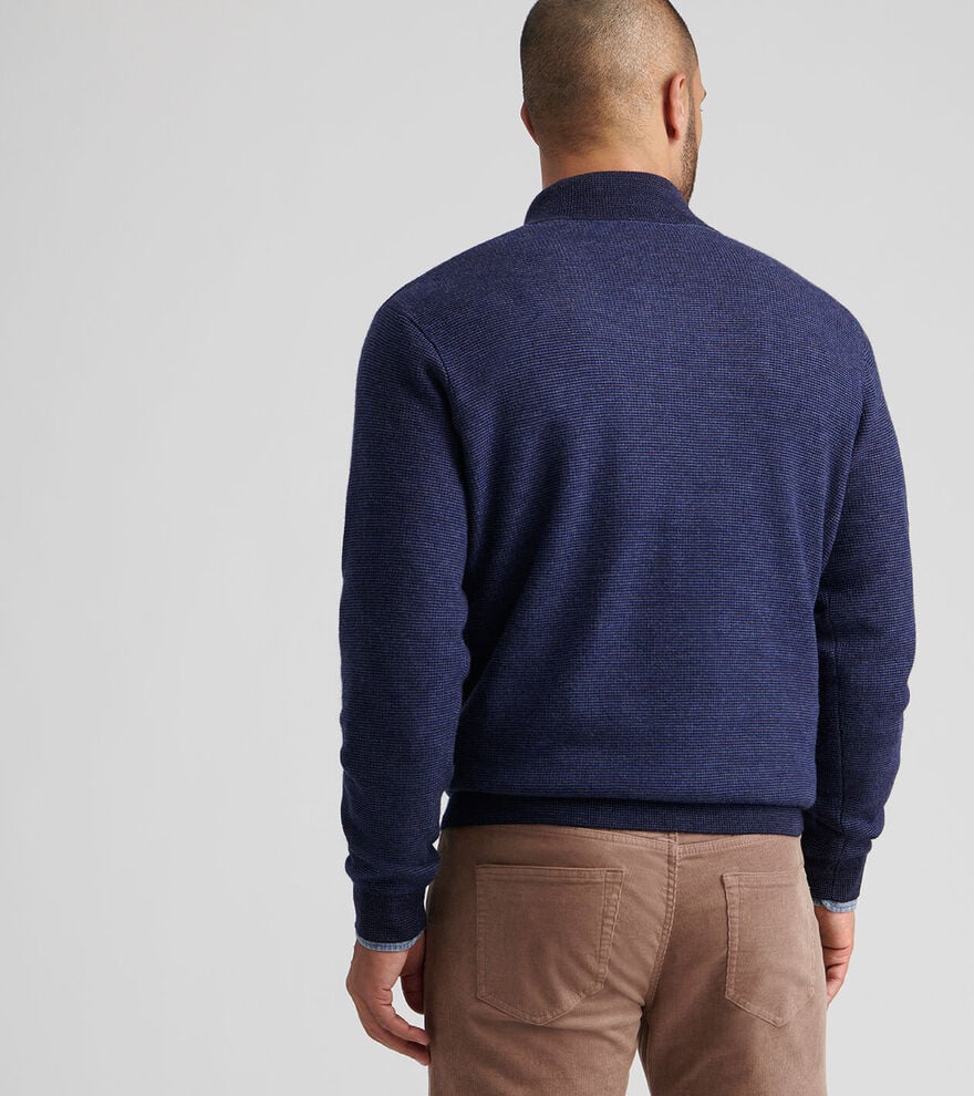  Peter Millar West Quarter-Zip Sweater: Blue Abyss
