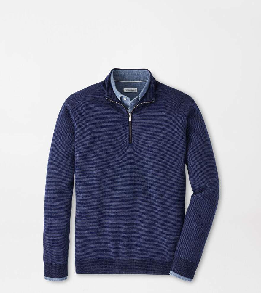  Peter Millar West Quarter-Zip Sweater: Blue Abyss