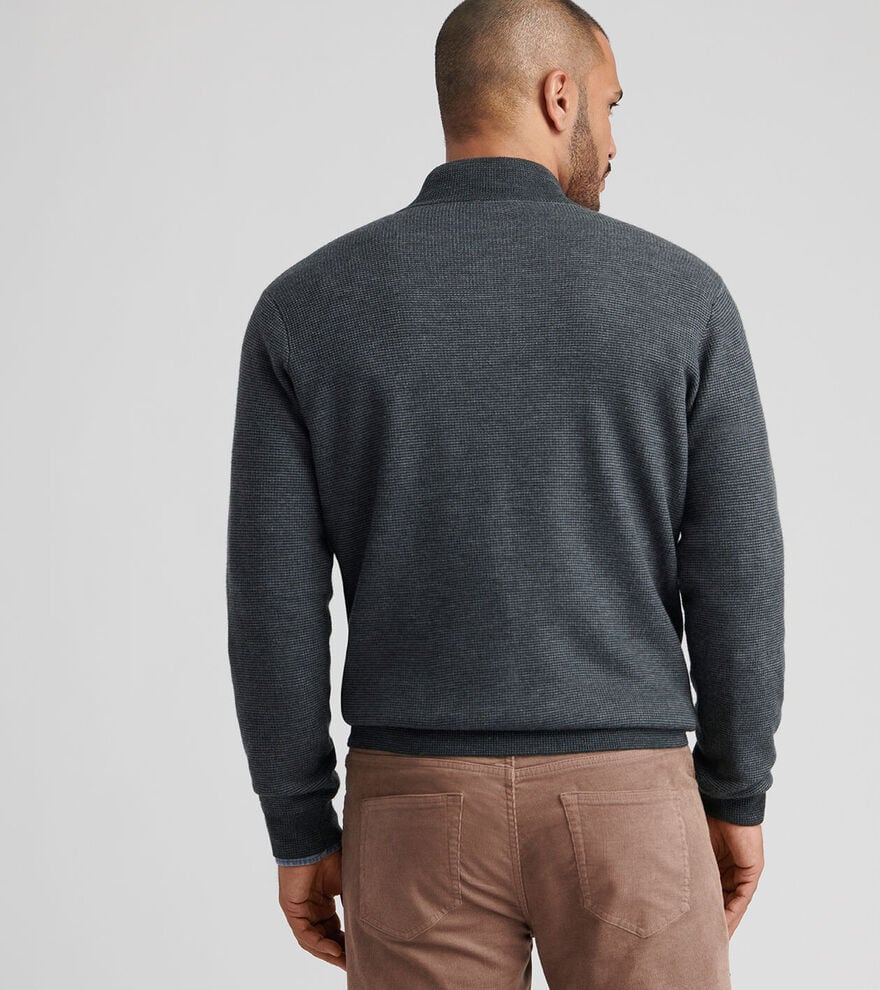  Peter Millar West Quarter-Zip Sweater: Deep Verdant