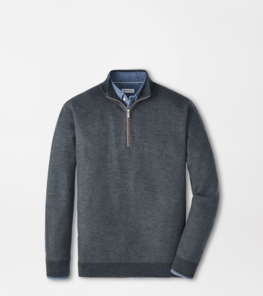  Peter Millar West Quarter-Zip Sweater: Deep Verdant
