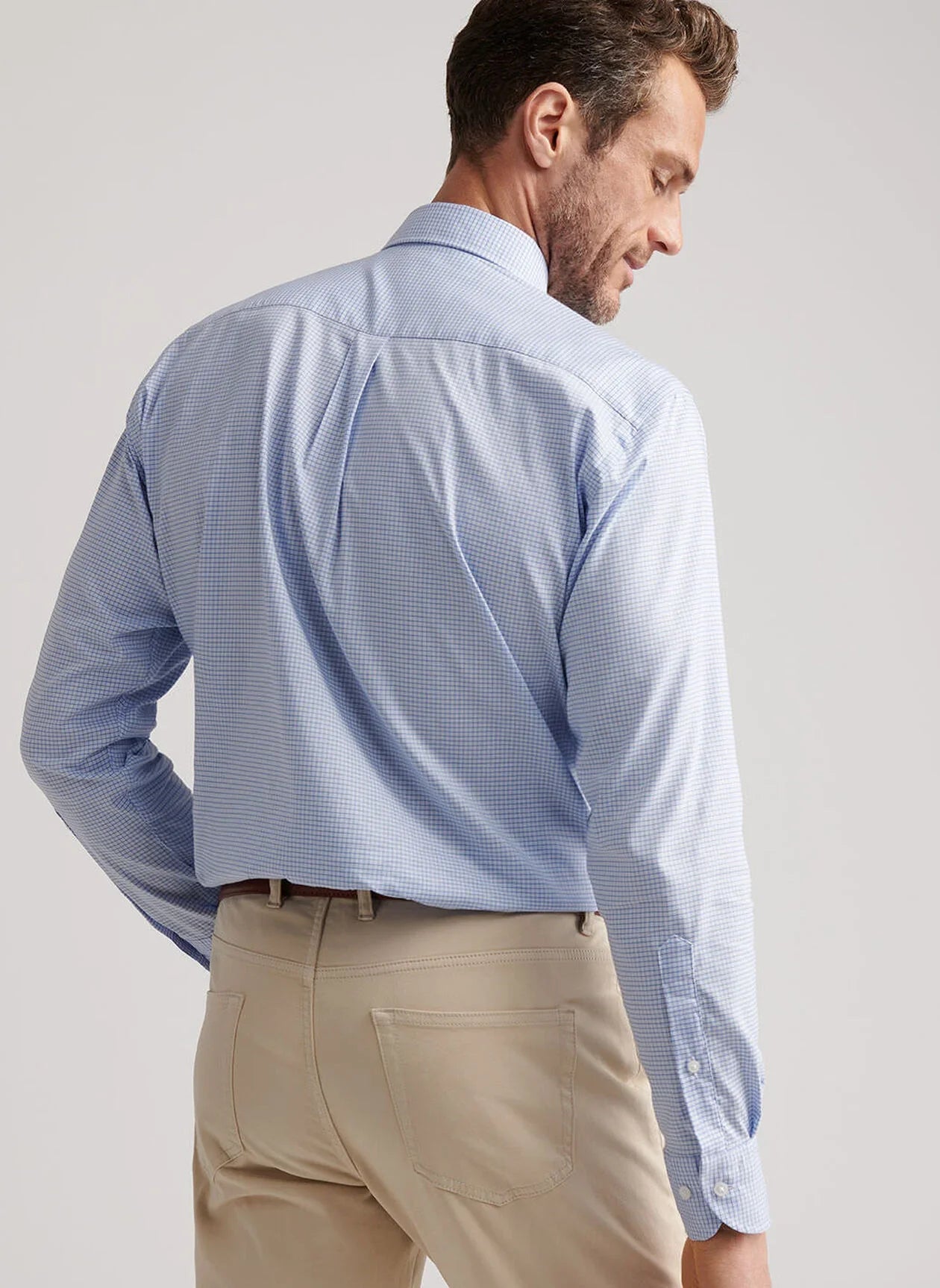  Peter Millar Jackson Crown Lite Cotton-Stretch Shirt: Ruddy Blue