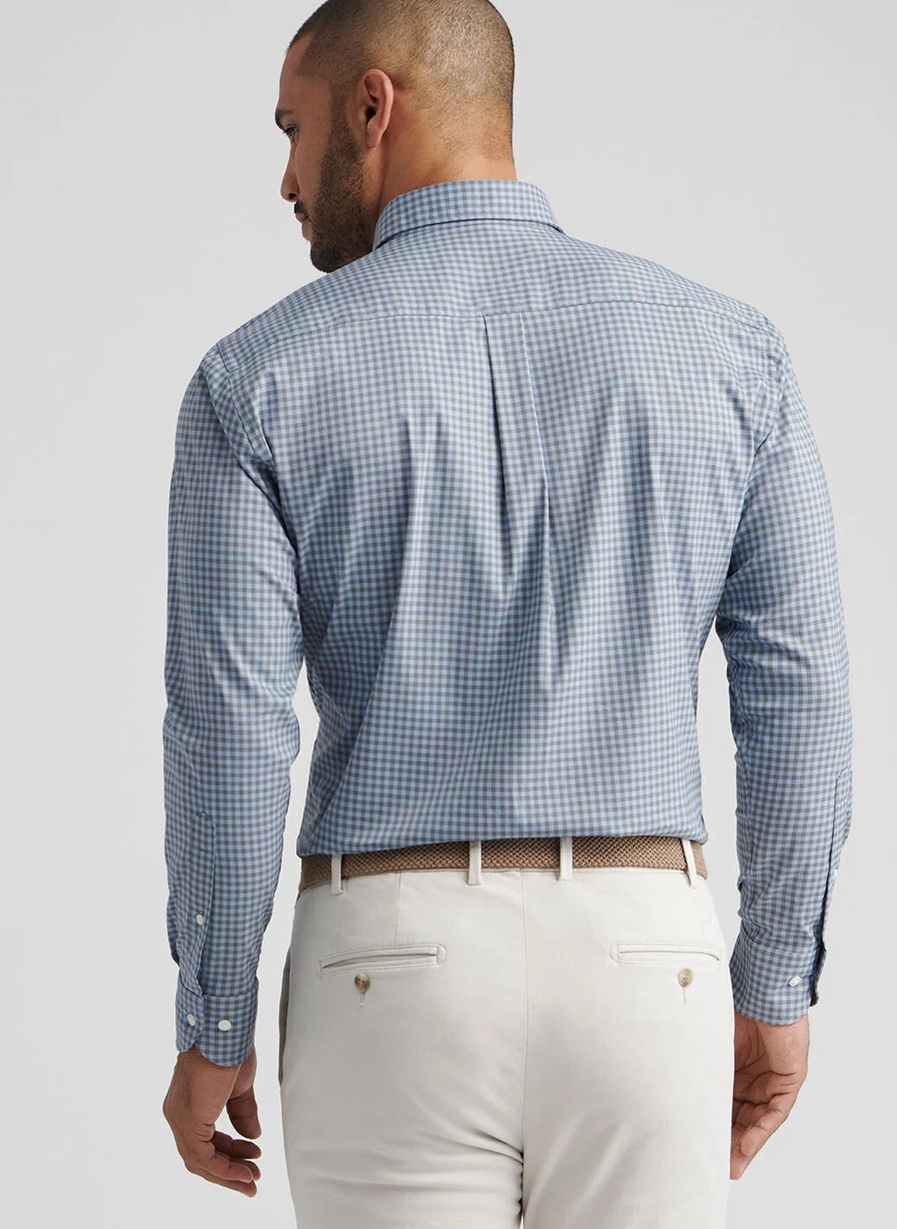  Peter Millar Conway Crown Lite Cotton-Stretch Shirt: Basil