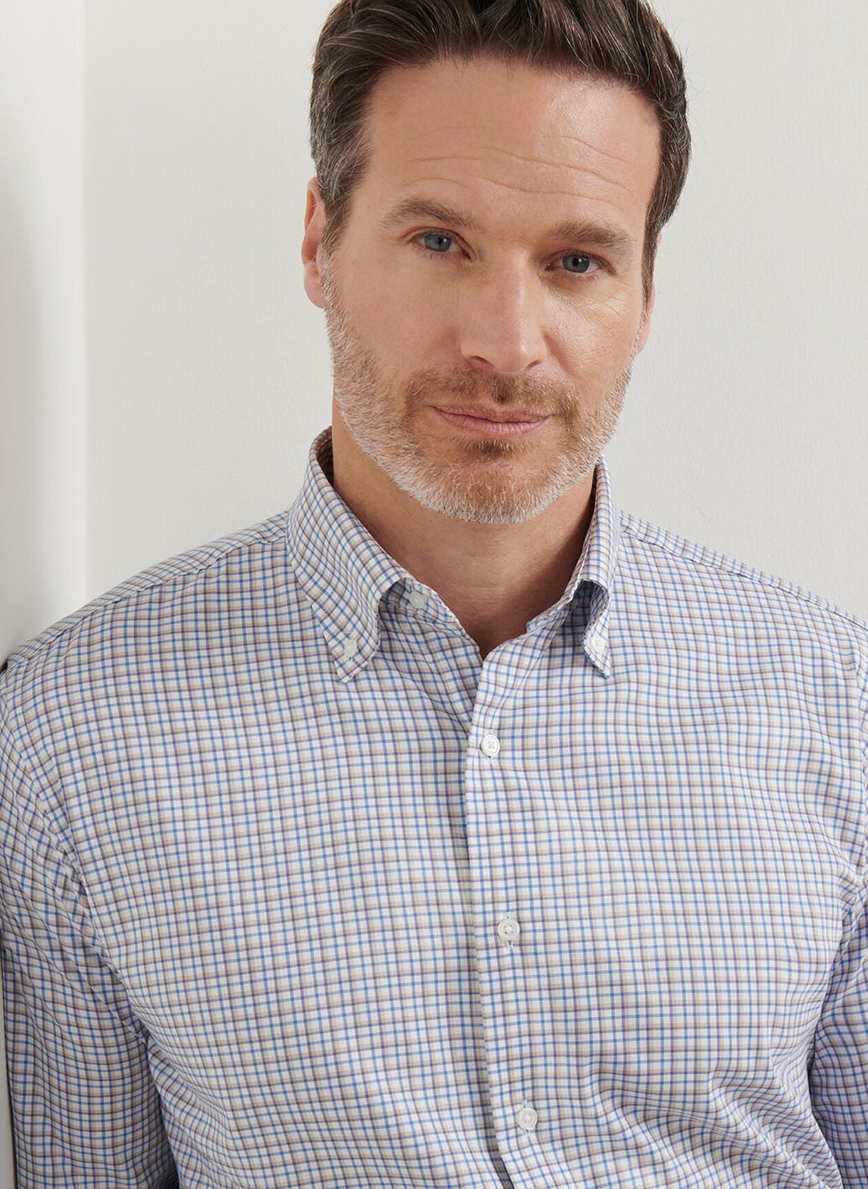  Peter Millar Julian Crown Lite Cotton-Stretch Sport Shirt: Evening Tide