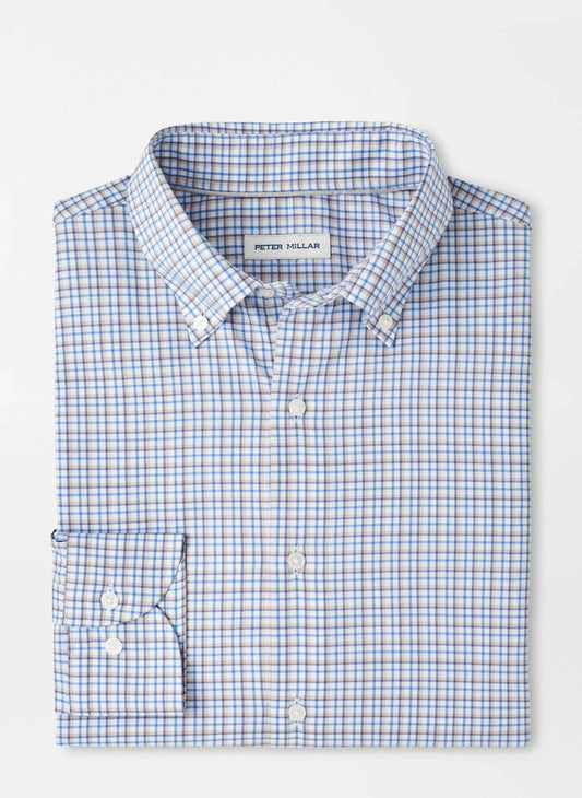  Peter Millar Julian Crown Lite Cotton-Stretch Sport Shirt: Evening Tide