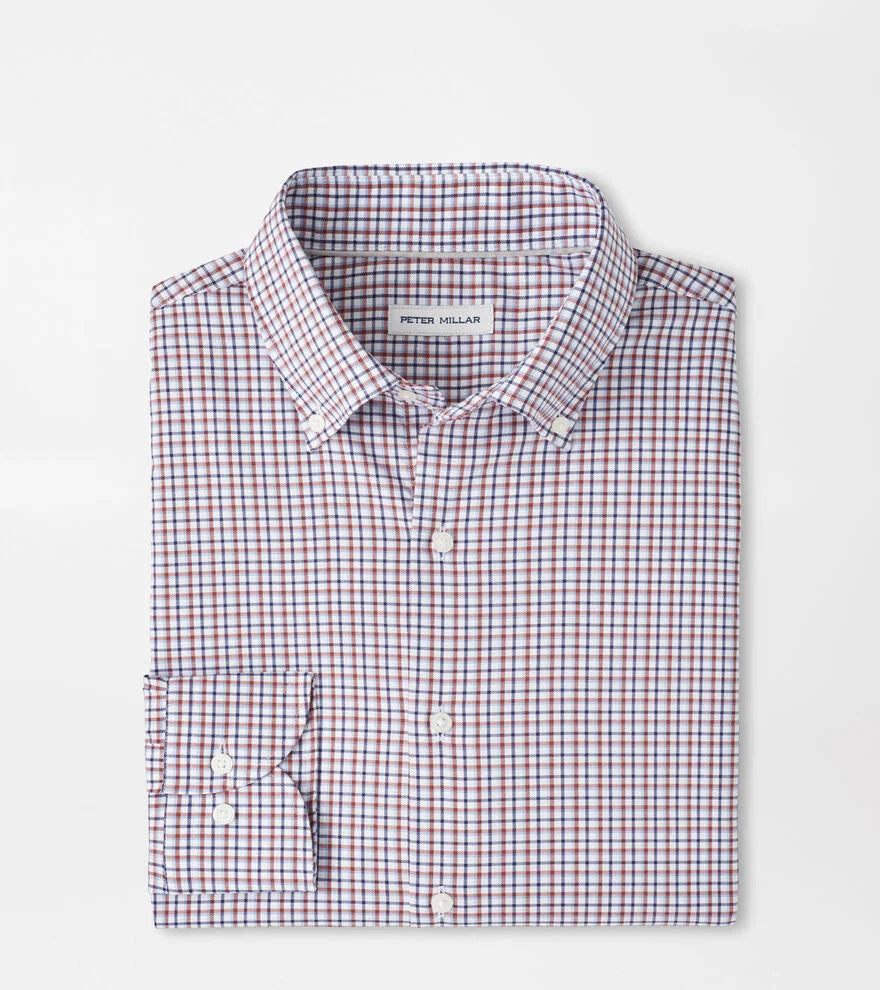  Peter Millar Julian Crown Lite Cotton-Stretch Sport Shirt: Navy