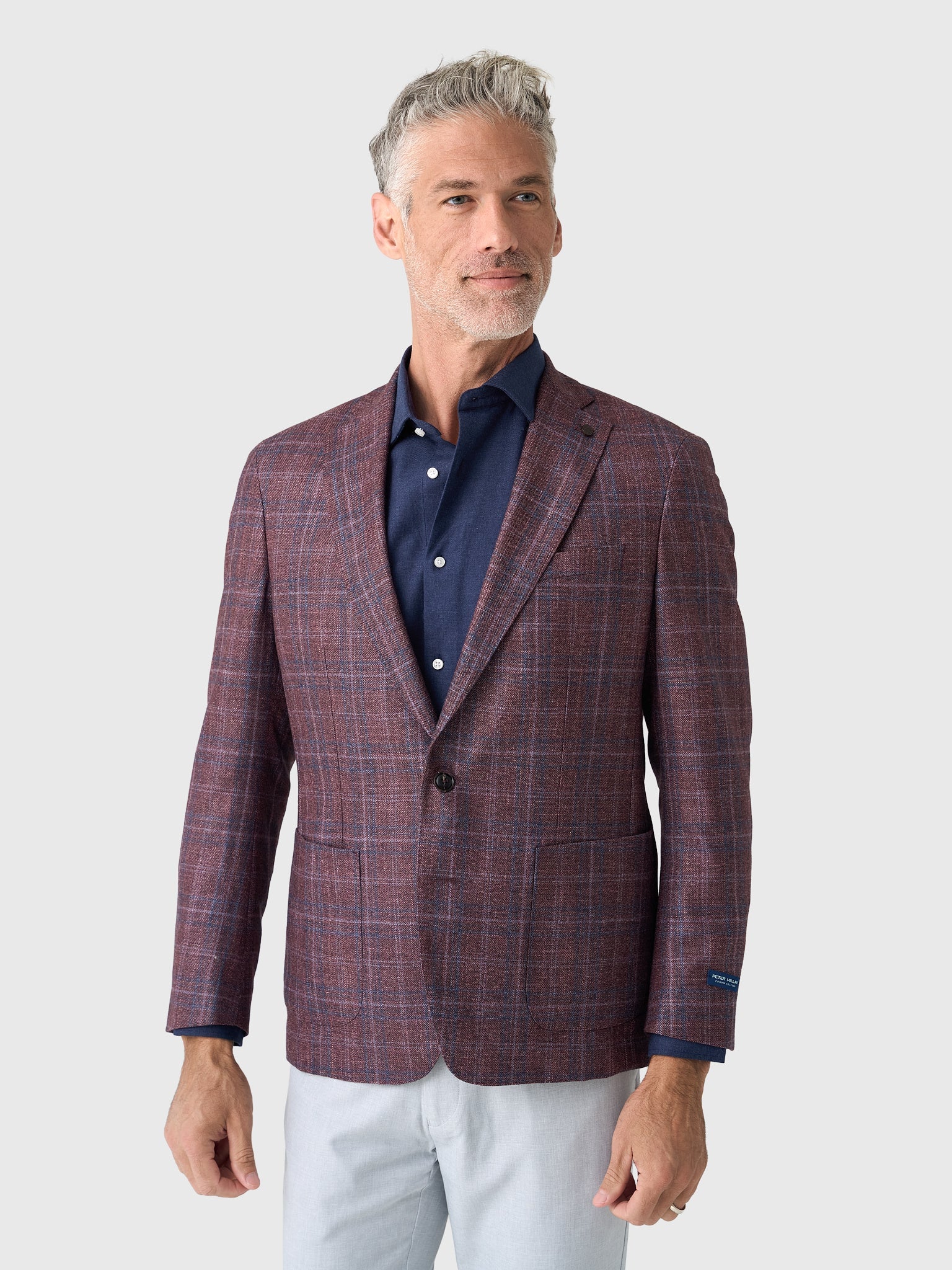  Peter Millar Crown Crafted Men's Claren Plaid Soft Jacket