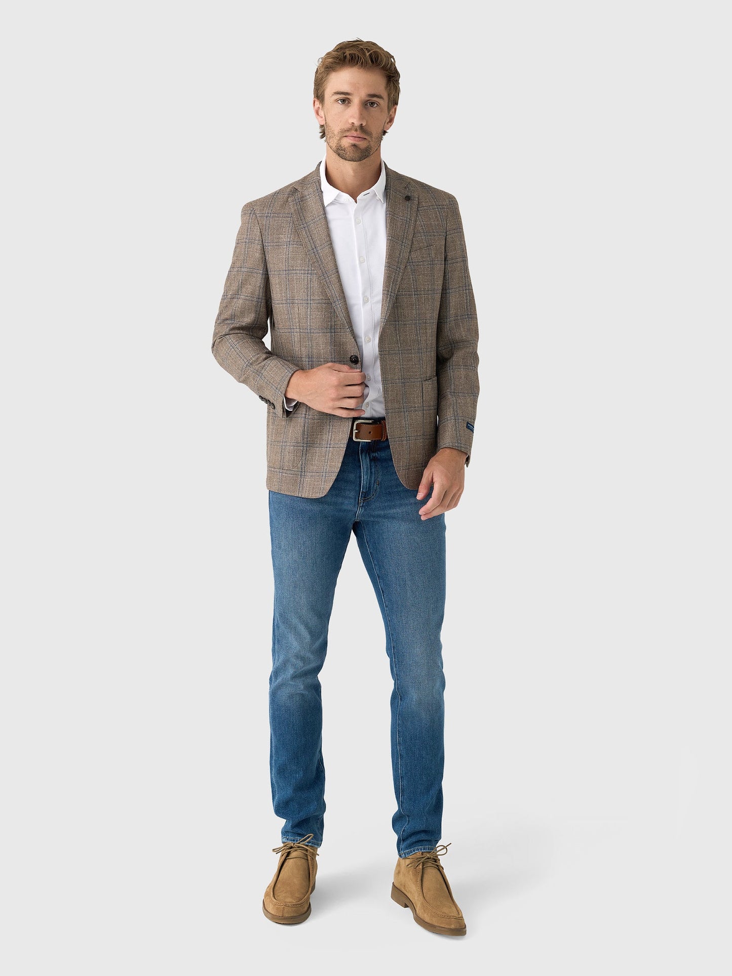  Peter Millar Crown Crafted Men's Leroy Windowpane Soft Jacket