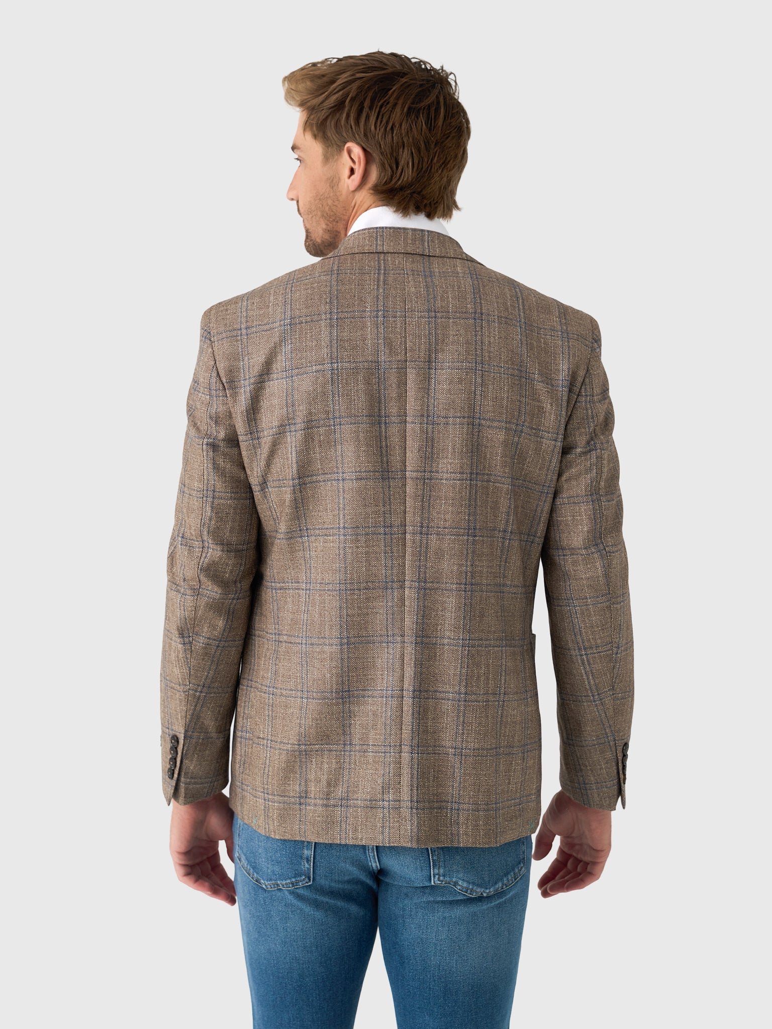 Peter Millar Crown Crafted Men's Leroy Windowpane Soft Jacket