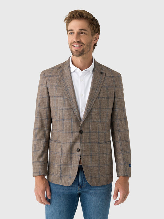  Peter Millar Crown Crafted Men's Leroy Windowpane Soft Jacket