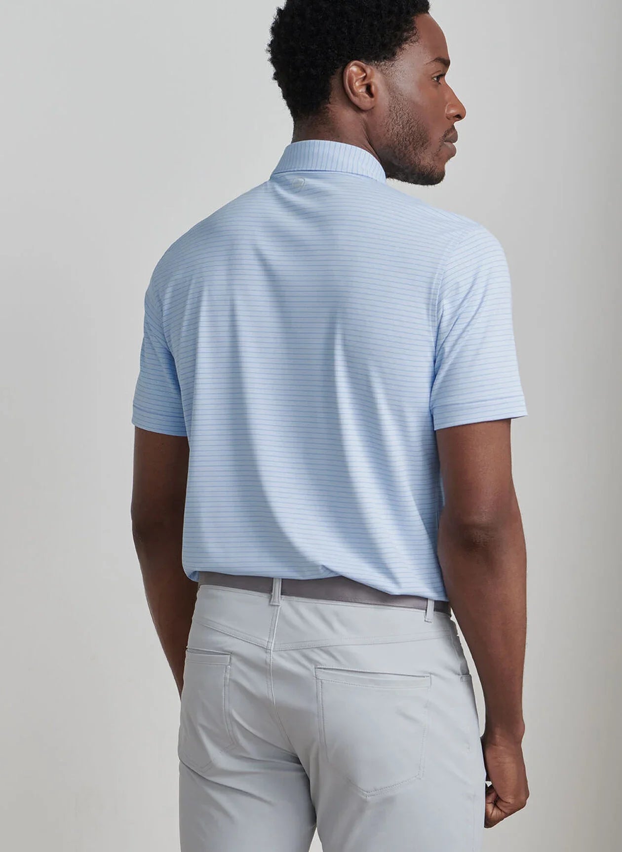  Peter Millar Crown Crafted Channel Performance Jersey Polo: Wisteria