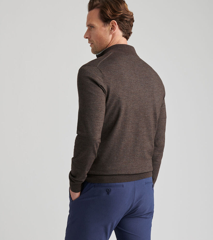  Peter Millar Excursionist Flex Quarter-Zip Sweater: Antique Walnut