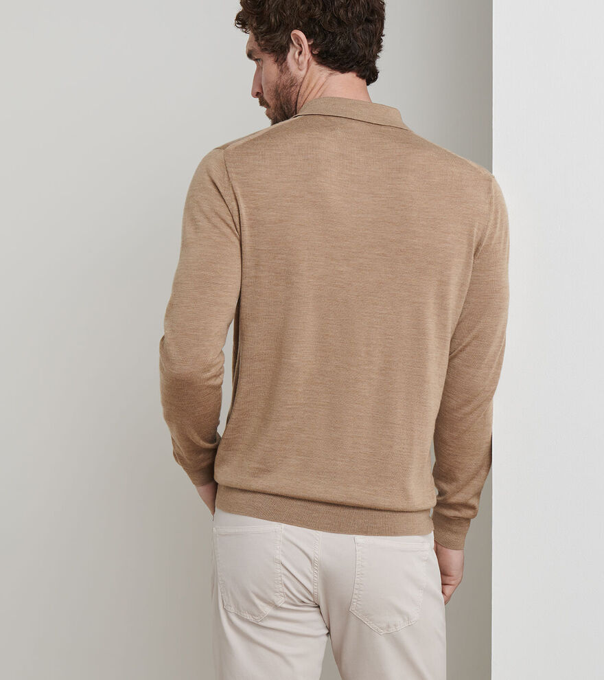  Peter Millar Dorset Sweater Polo: Camel