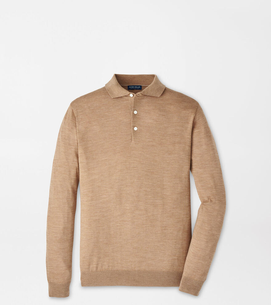  Peter Millar Dorset Sweater Polo: Camel