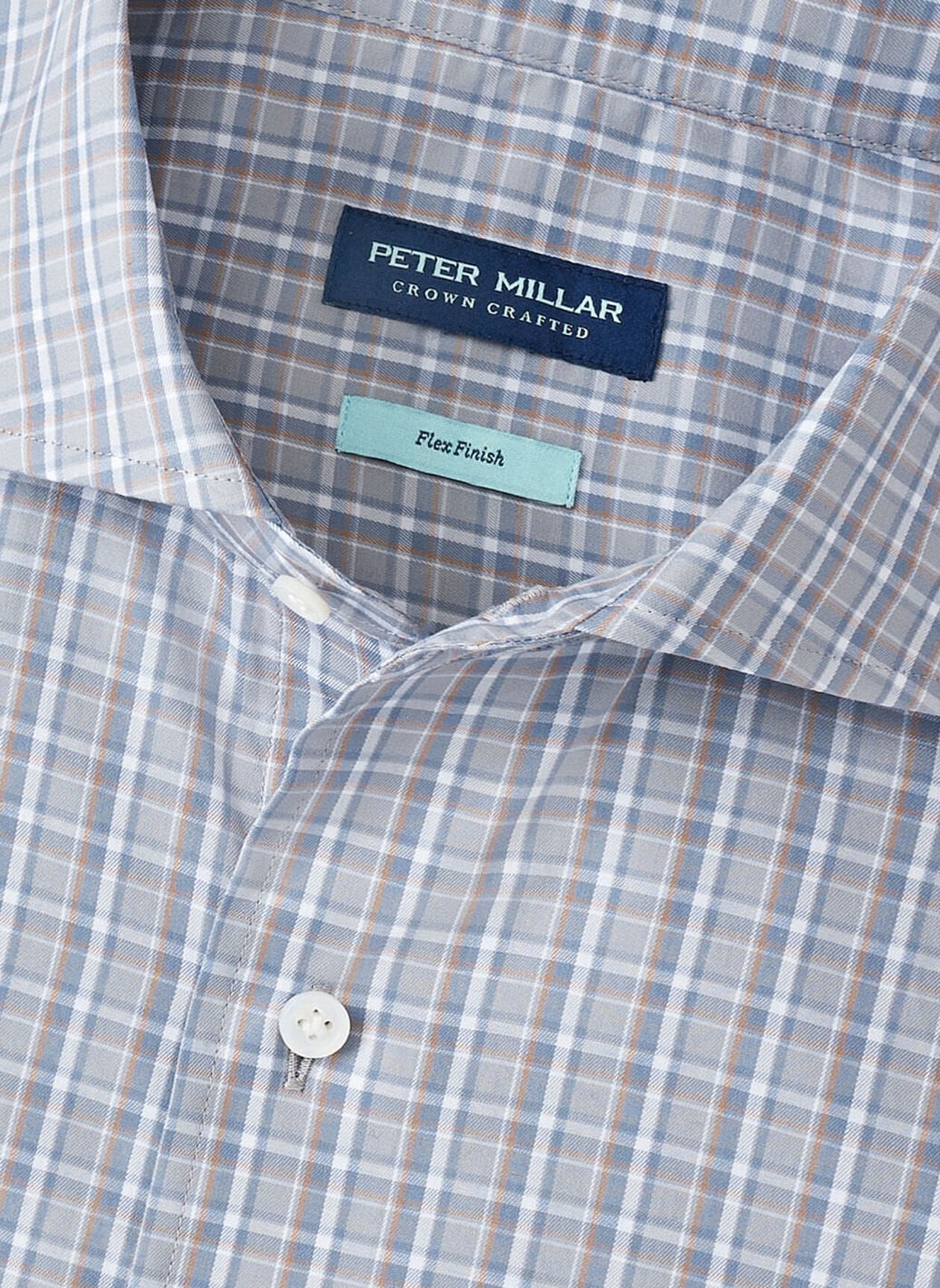  Peter Millar Crown Crafted Abetone Cotton Sport Shirt: Rain Cloud