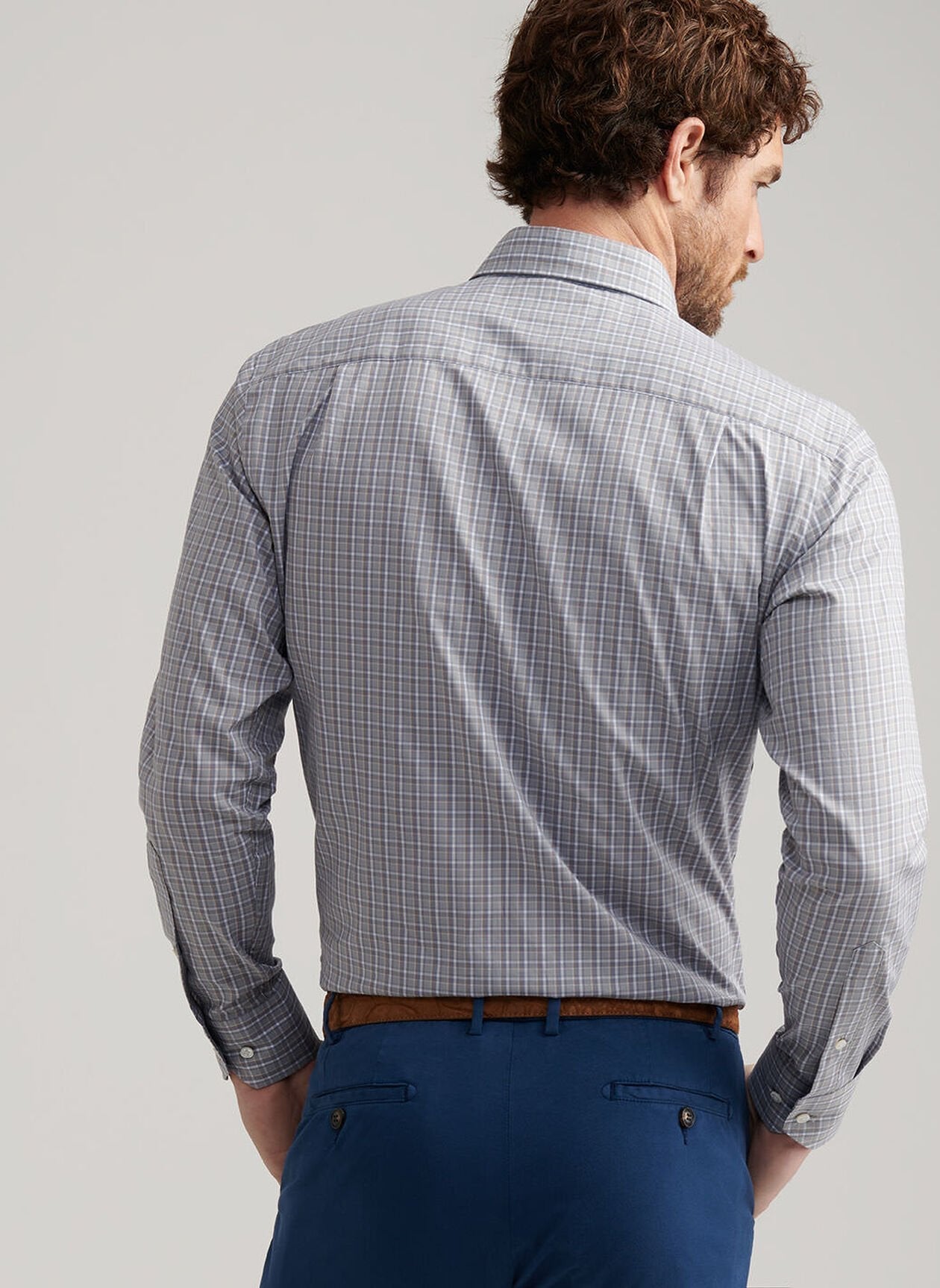  Peter Millar Crown Crafted Abetone Cotton Sport Shirt: Rain Cloud