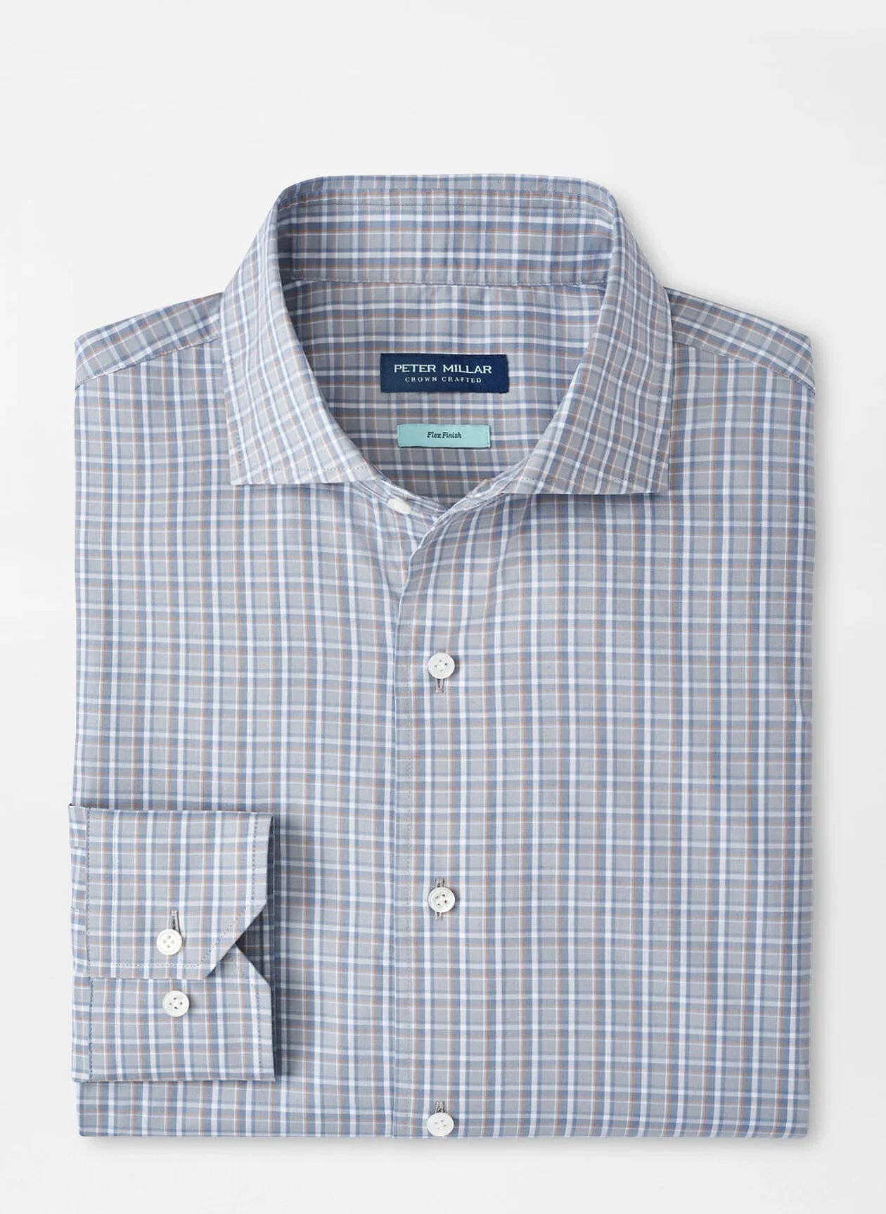  Peter Millar Crown Crafted Abetone Cotton Sport Shirt: Rain Cloud