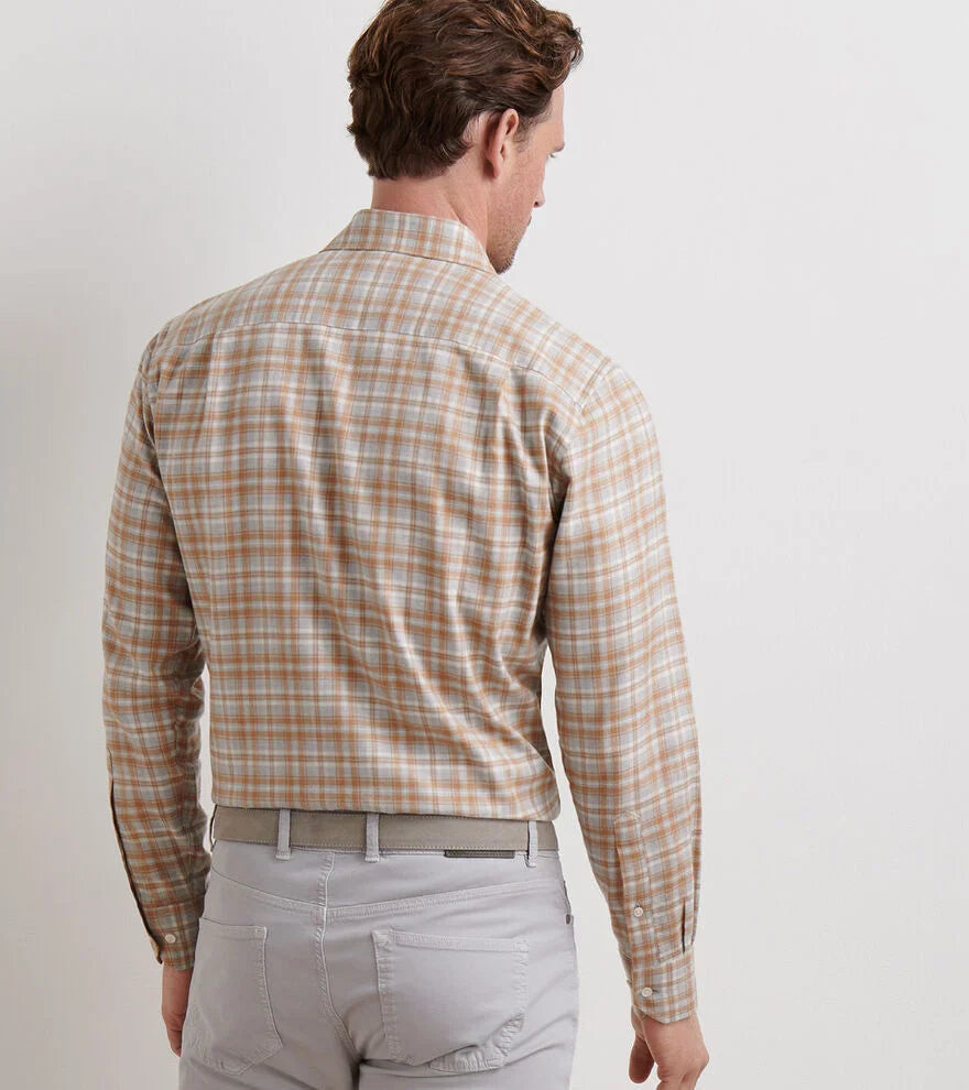  Peter Millar Varallo Italian Flannel Sport Shirt: British Grey