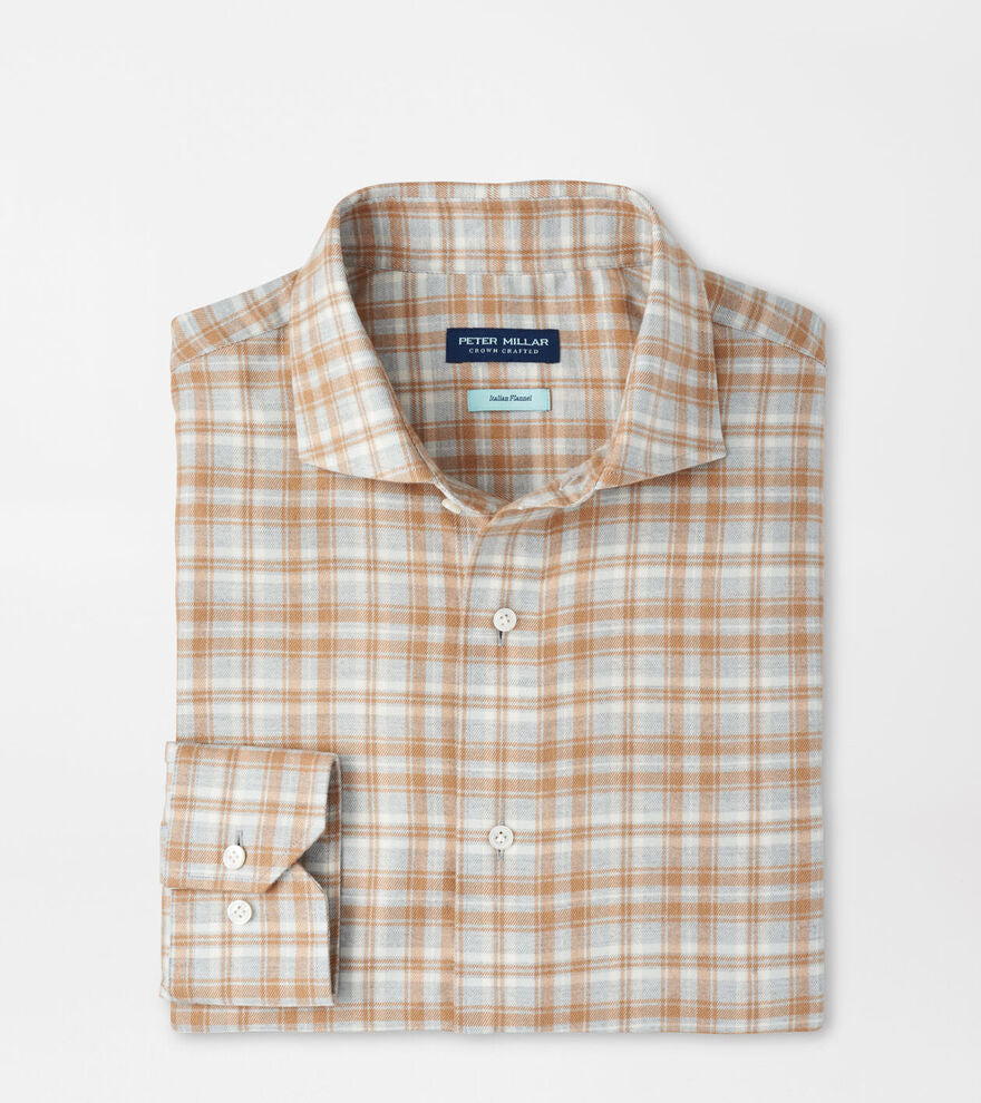  Peter Millar Varallo Italian Flannel Sport Shirt: British Grey