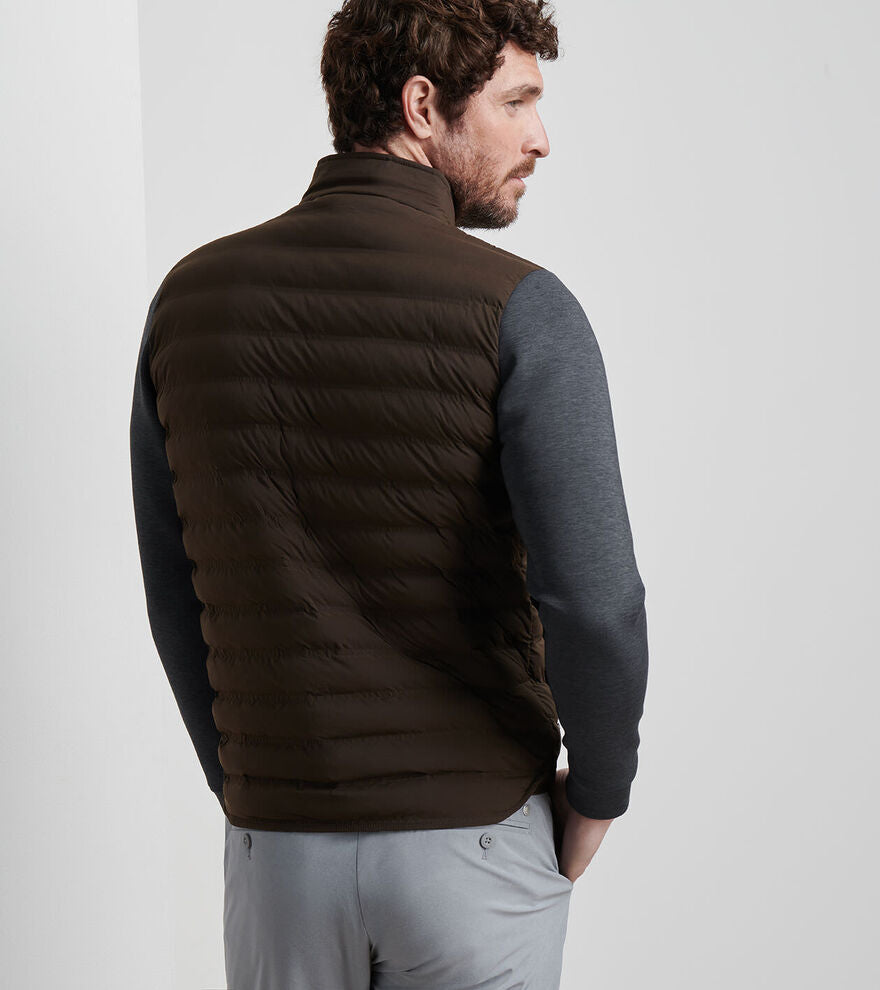  Peter Millar Winsome Hybrid Cardigan: Antique Walnut