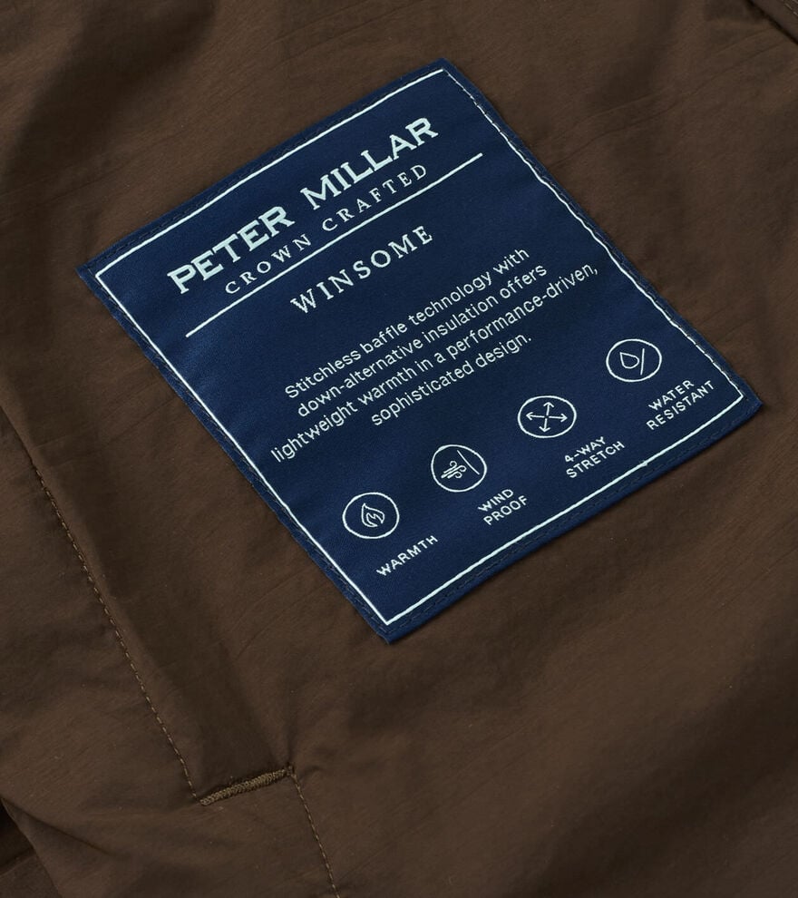 Peter Millar Winsome Hybrid Cardigan: Antique Walnut