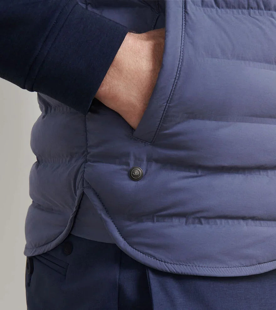  Peter Millar Winsome Hybrid Cardigan: Nebula Blue