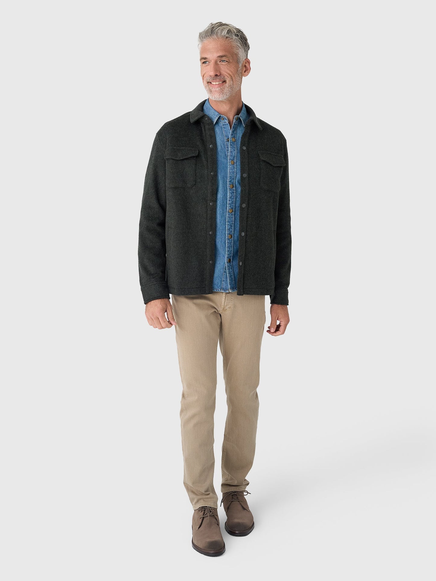  Peter Millar Crown Men's Flex Merino Shirt Jacket