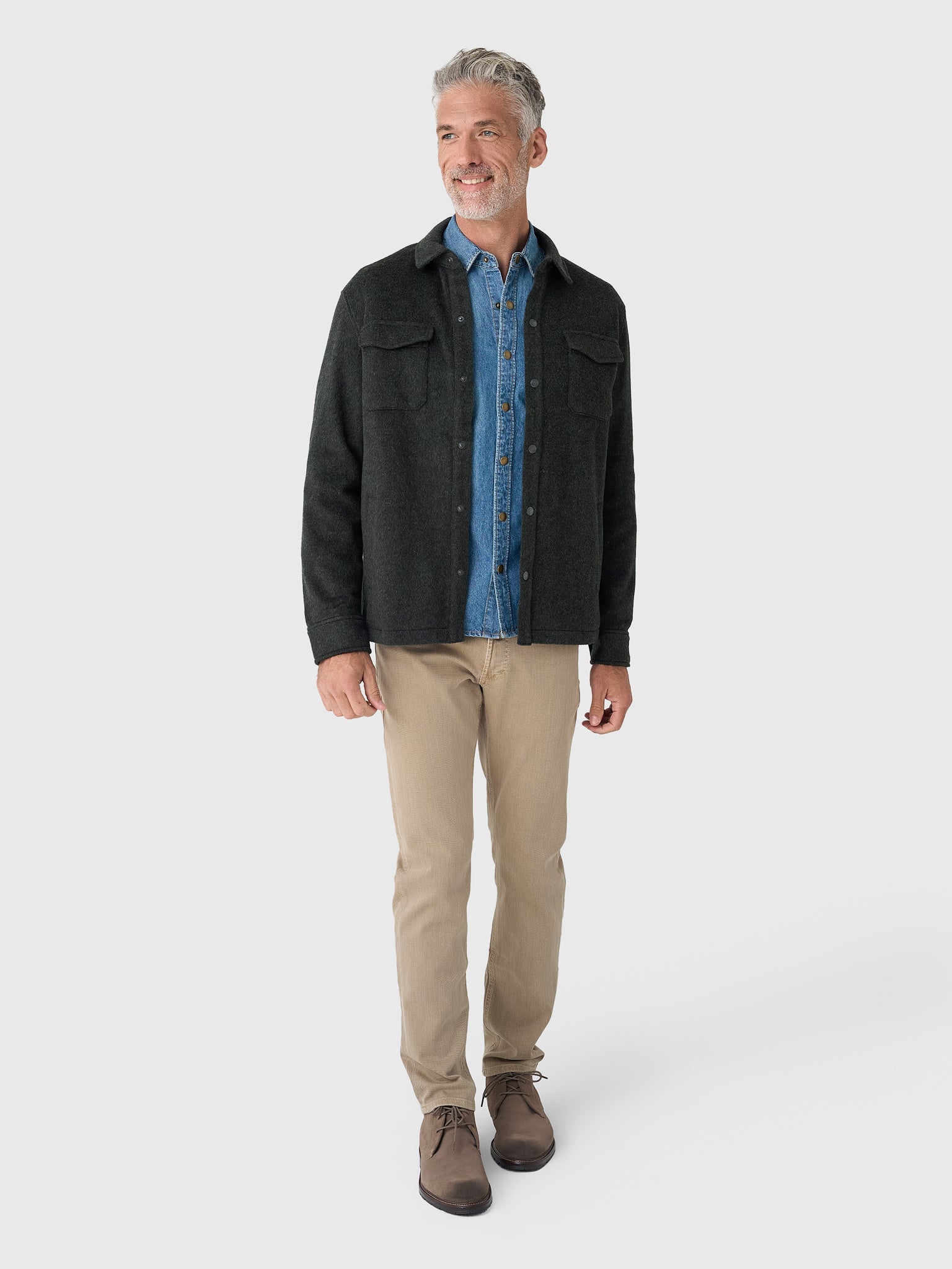  Peter Millar Crown Men's Flex Merino Shirt Jacket