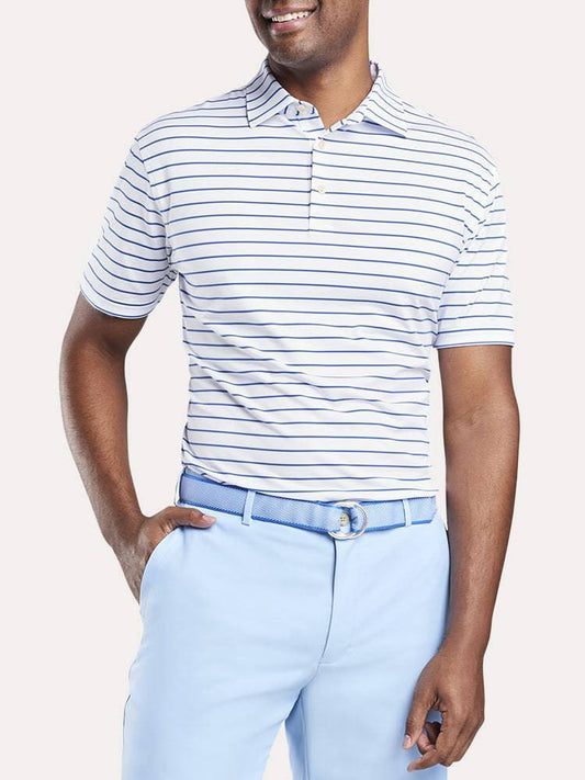  Peter Millar Men's Market Stripe Stretch Jersey Polo