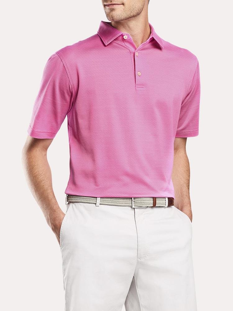  Peter Millar Darien Pindot Jacquard Cotton Lisle Polo