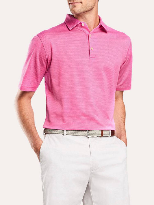  Peter Millar Darien Pindot Jacquard Cotton Lisle Polo