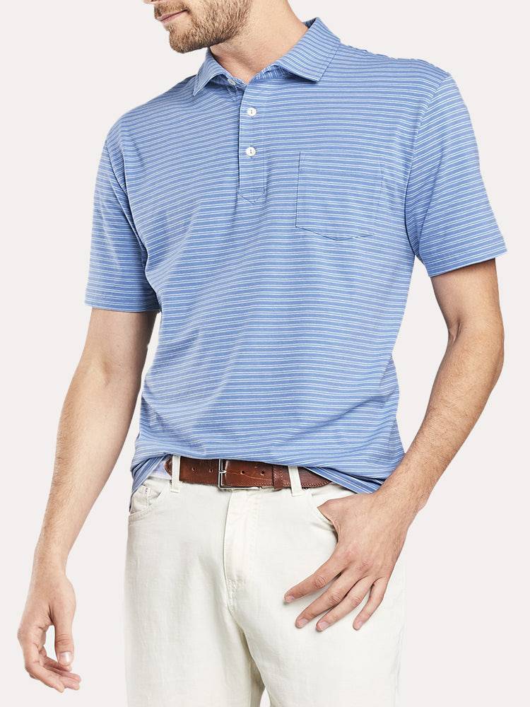  Peter Millar Men's Folly Beach Stripe Polo
