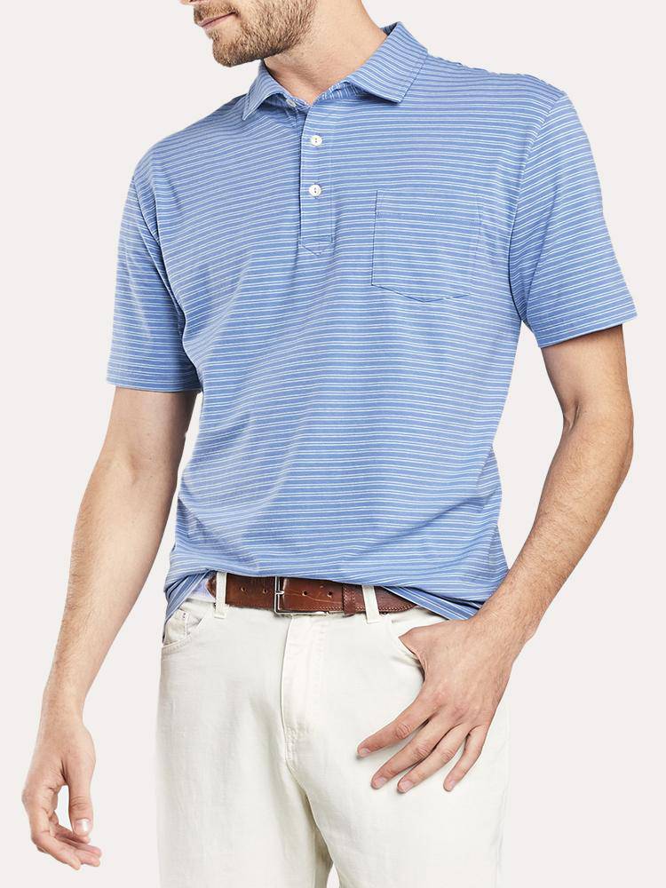  Peter Millar Men's Folly Beach Stripe Polo