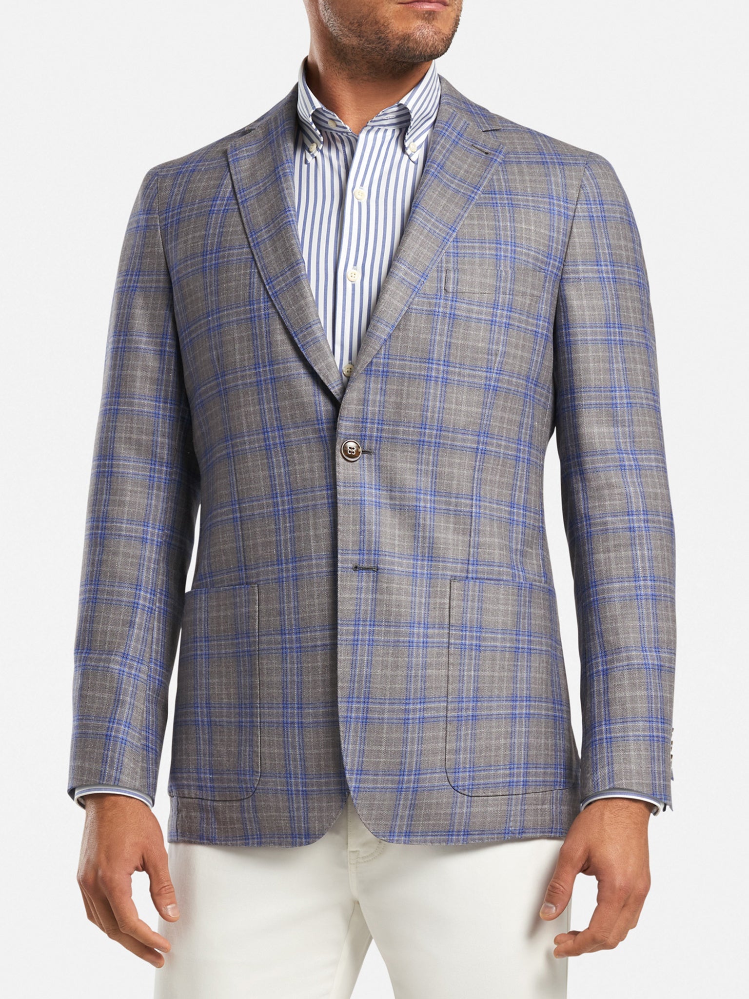  Peter Millar Crown Men's Plaid Soft Jacket