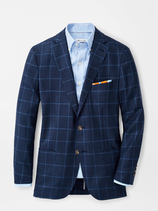  Peter Millar Crown Men's Windowpane Soft Jacket