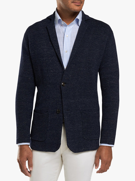  Peter Millar Collection Men's Concorde Linen-Wool Cardigan