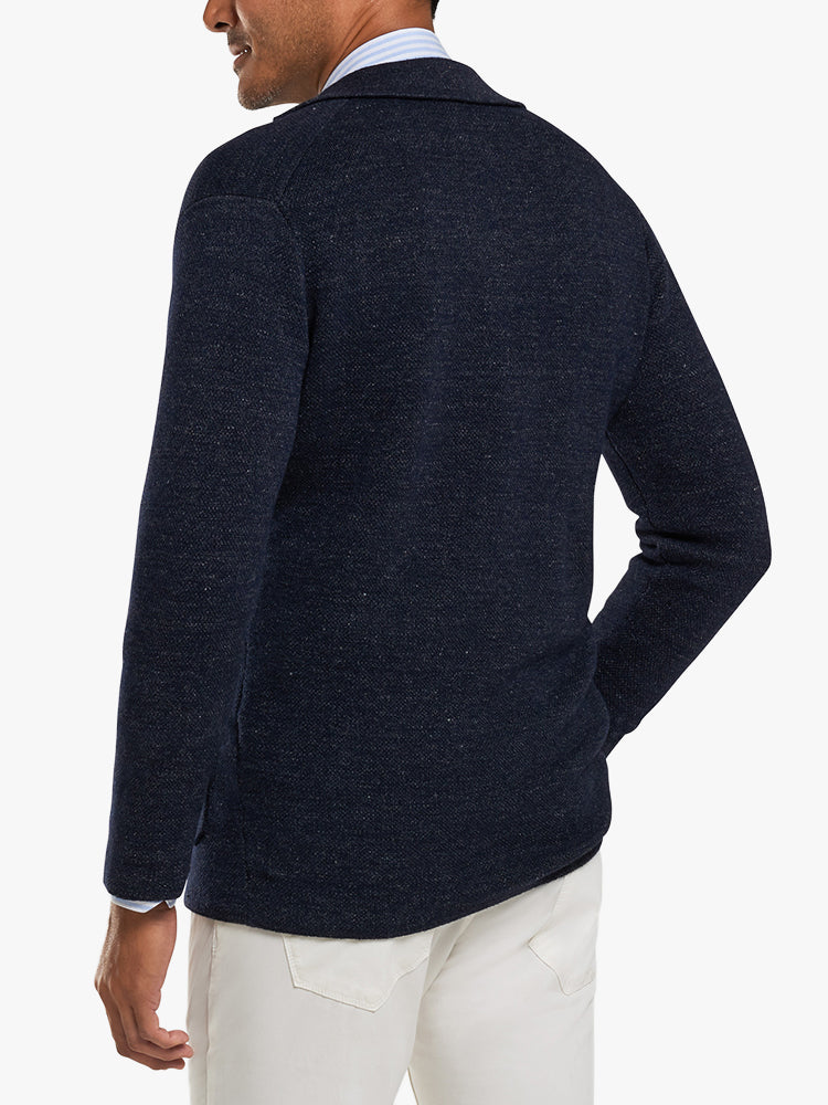  Peter Millar Collection Men's Concorde Linen-Wool Cardigan