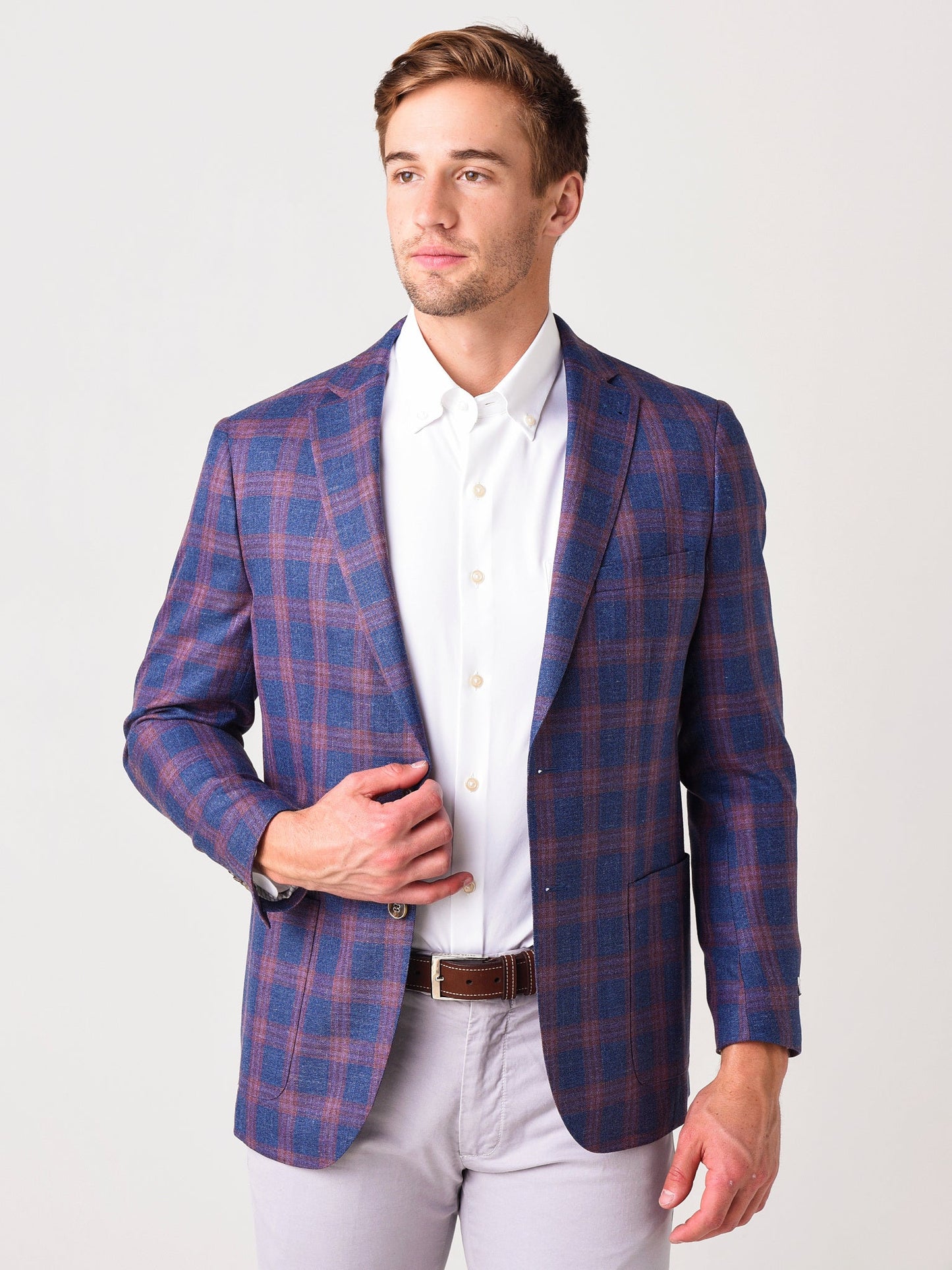  Peter Millar Crown Men's Classic Plaid Soft Jacket