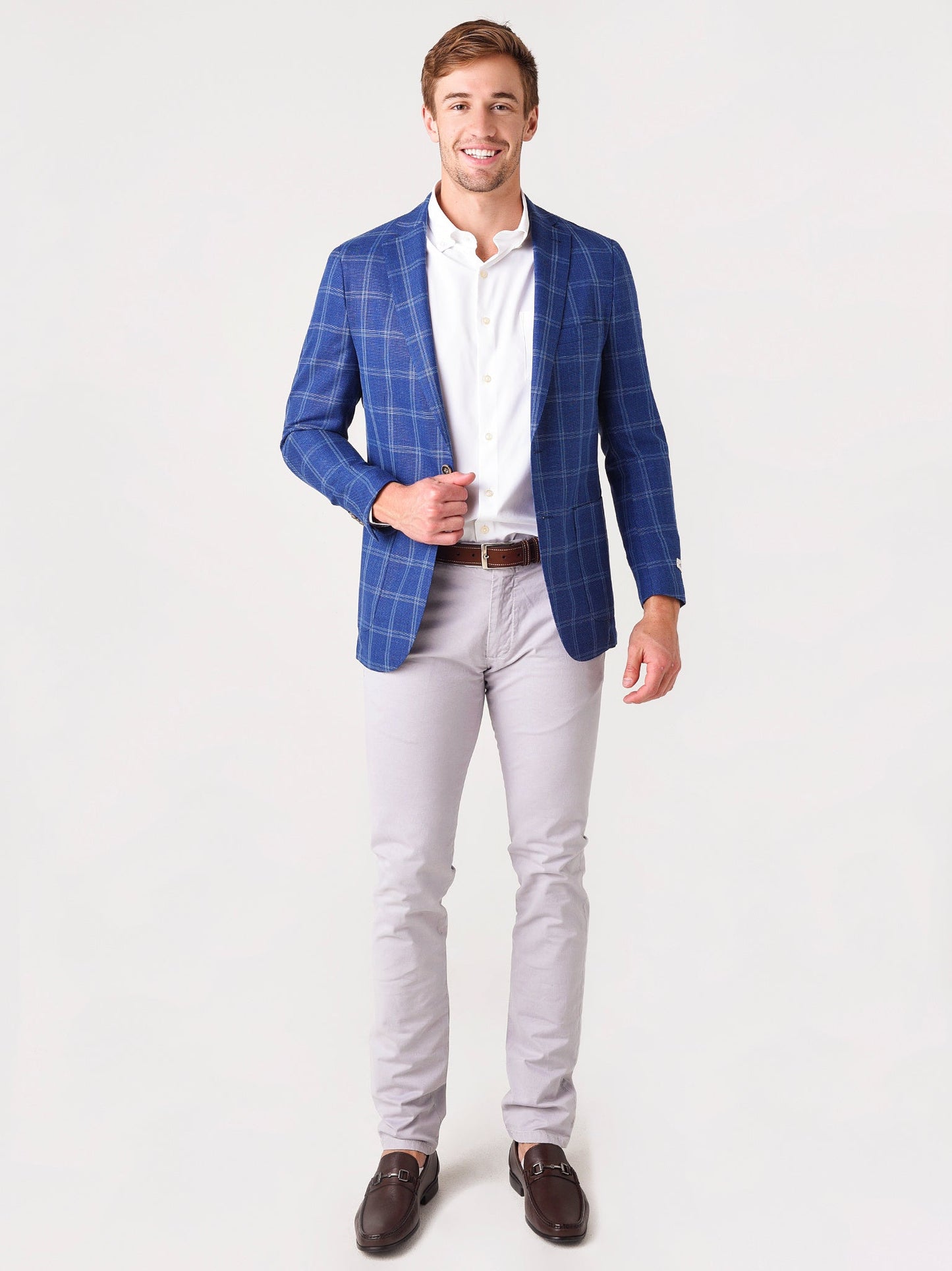  Peter Millar Crown Men's Spring Windowpane Soft Jacket