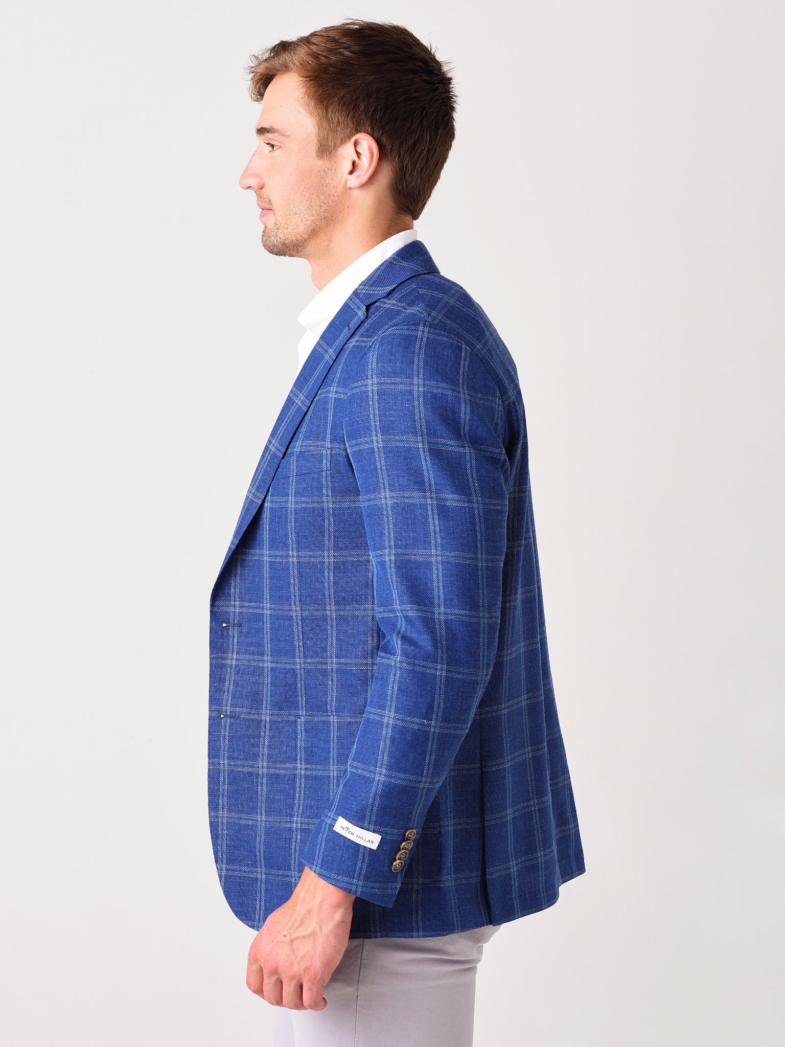 Peter Millar Crown Men's Spring Windowpane Soft Jacket