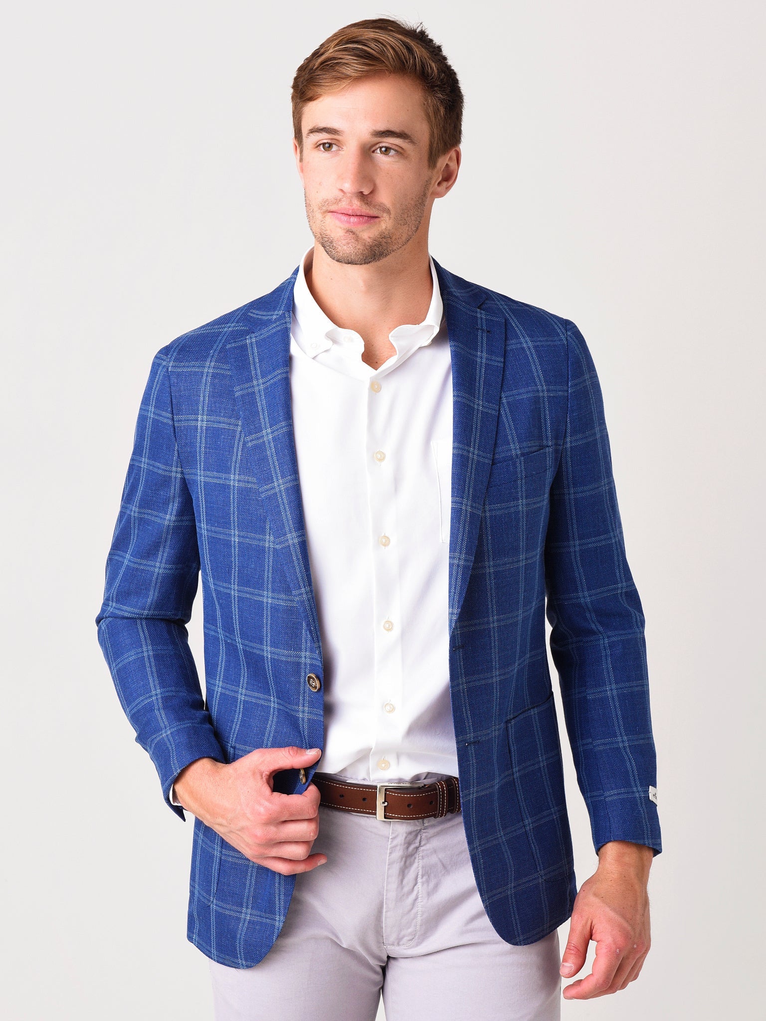  Peter Millar Crown Men's Spring Windowpane Soft Jacket