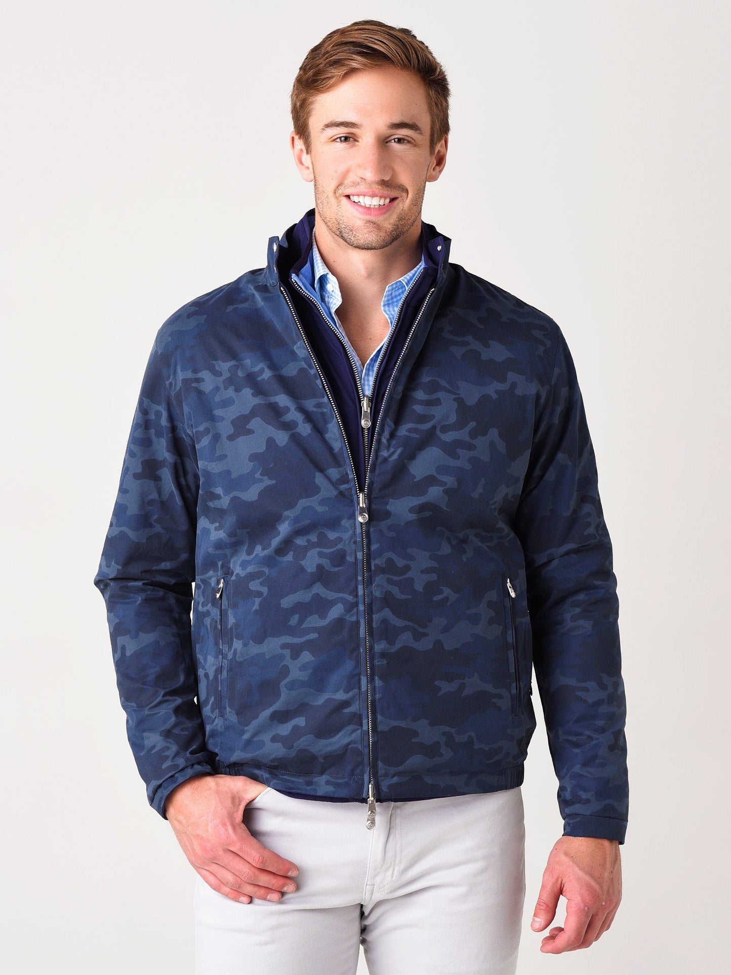 Peter Millar Crown Men's Reversible Camo Bomber Jacket