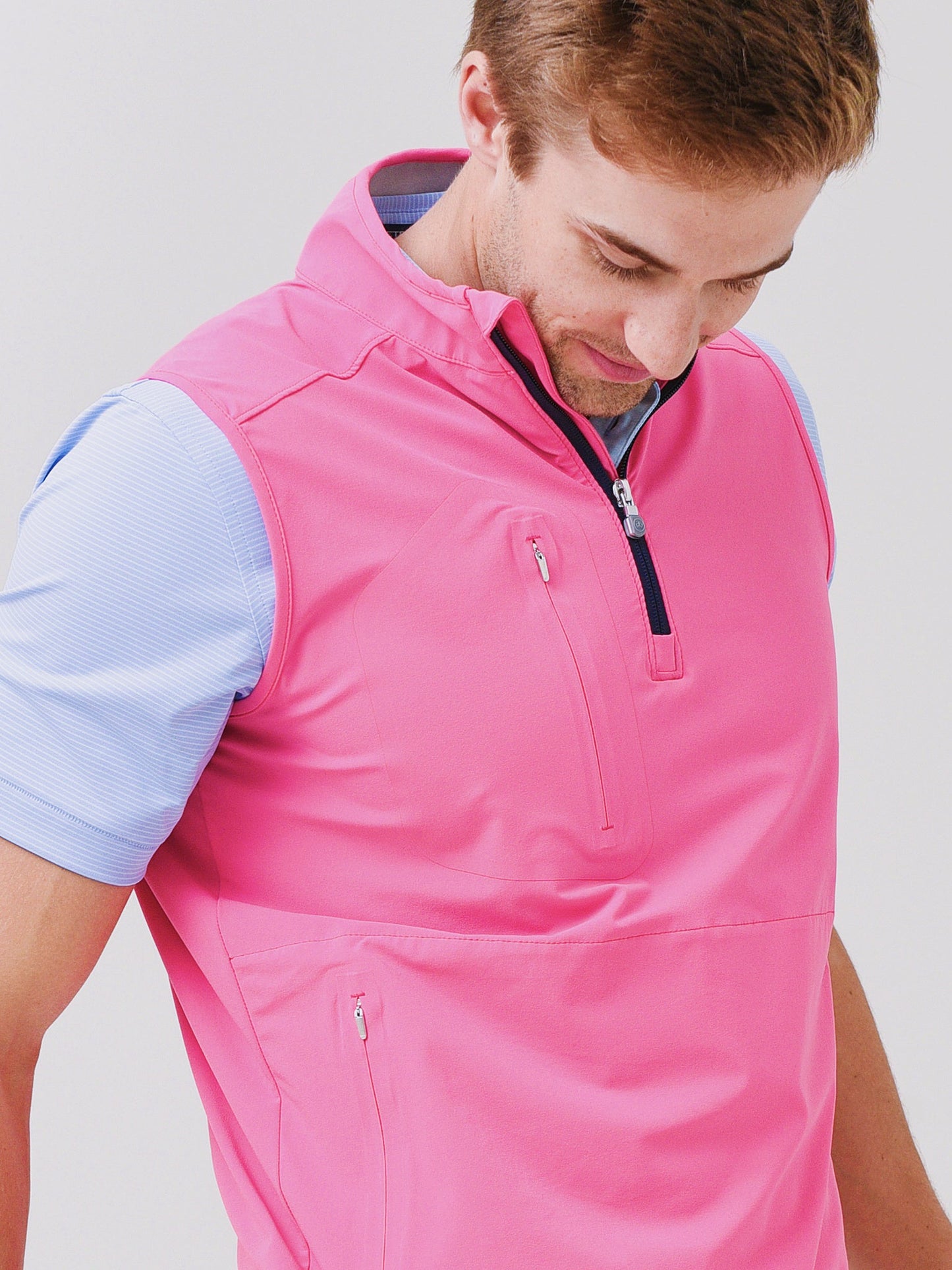  Peter Millar Crown Crafted Men's Flex Adapt Half-Zip Pullover Vest