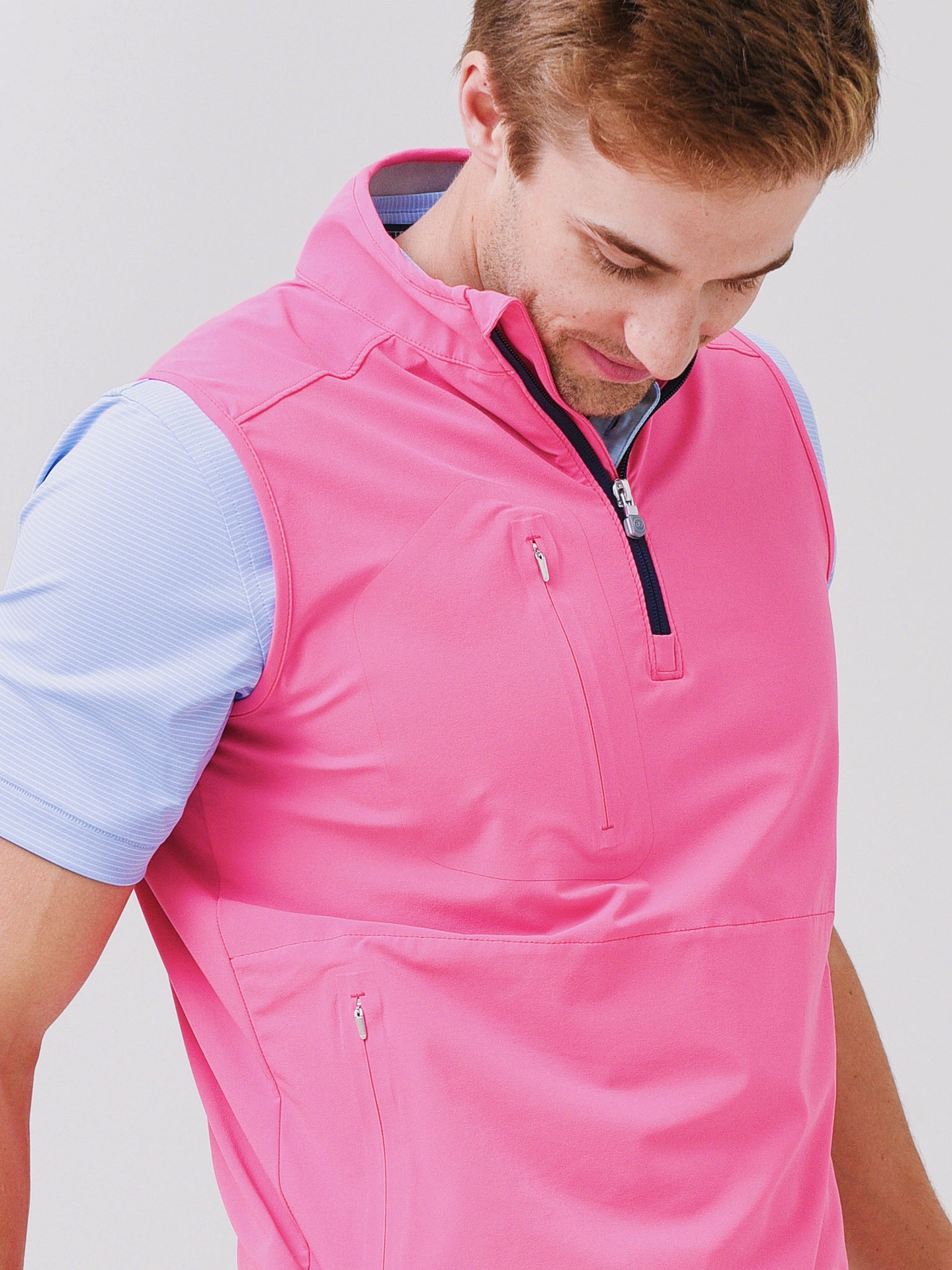  Peter Millar Crown Crafted Men's Flex Adapt Half-Zip Pullover Vest
