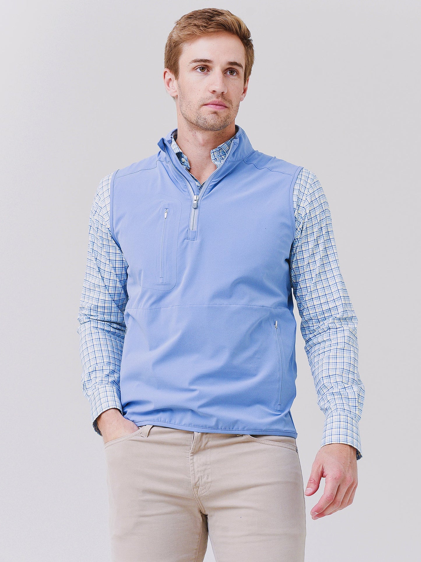  Peter Millar Crown Crafted Men's Flex Adapt Half-Zip Pullover Vest