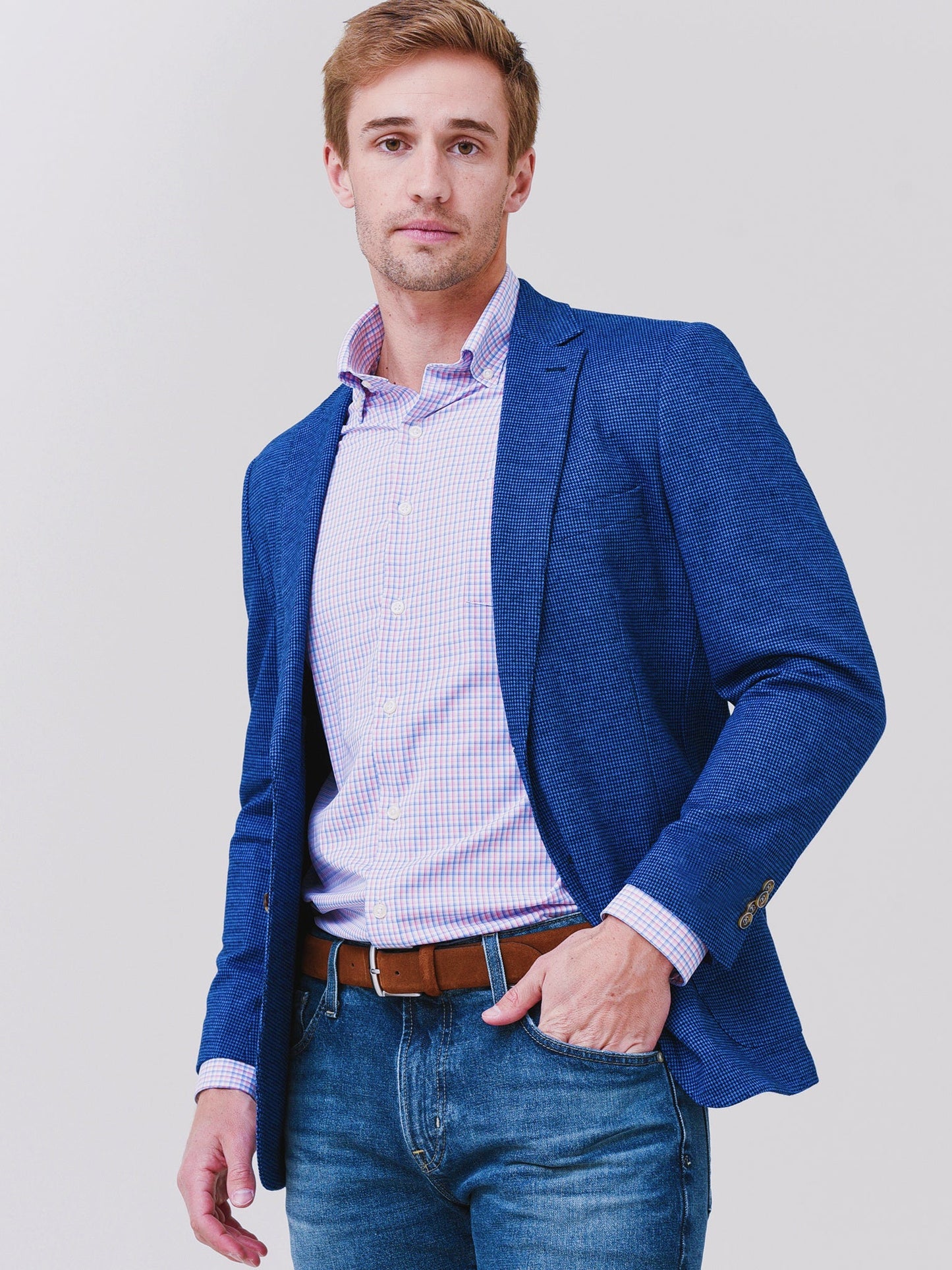  Peter Millar Crown Men's Towns Mini Check Soft Jacket