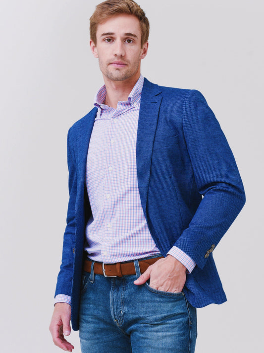  Peter Millar Crown Men's Towns Mini Check Soft Jacket