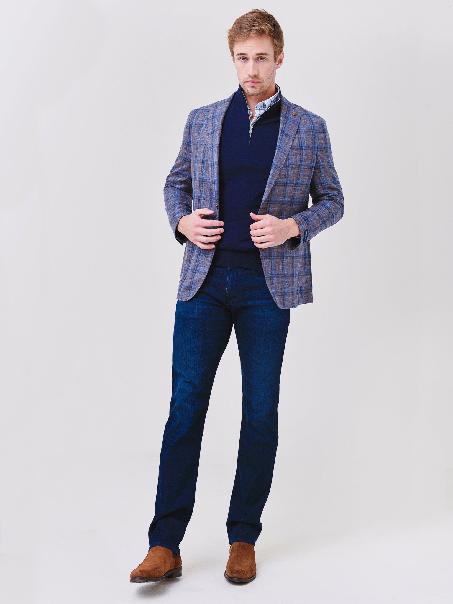  Peter Millar Collection Men's Cove Windowpane Soft Jacket