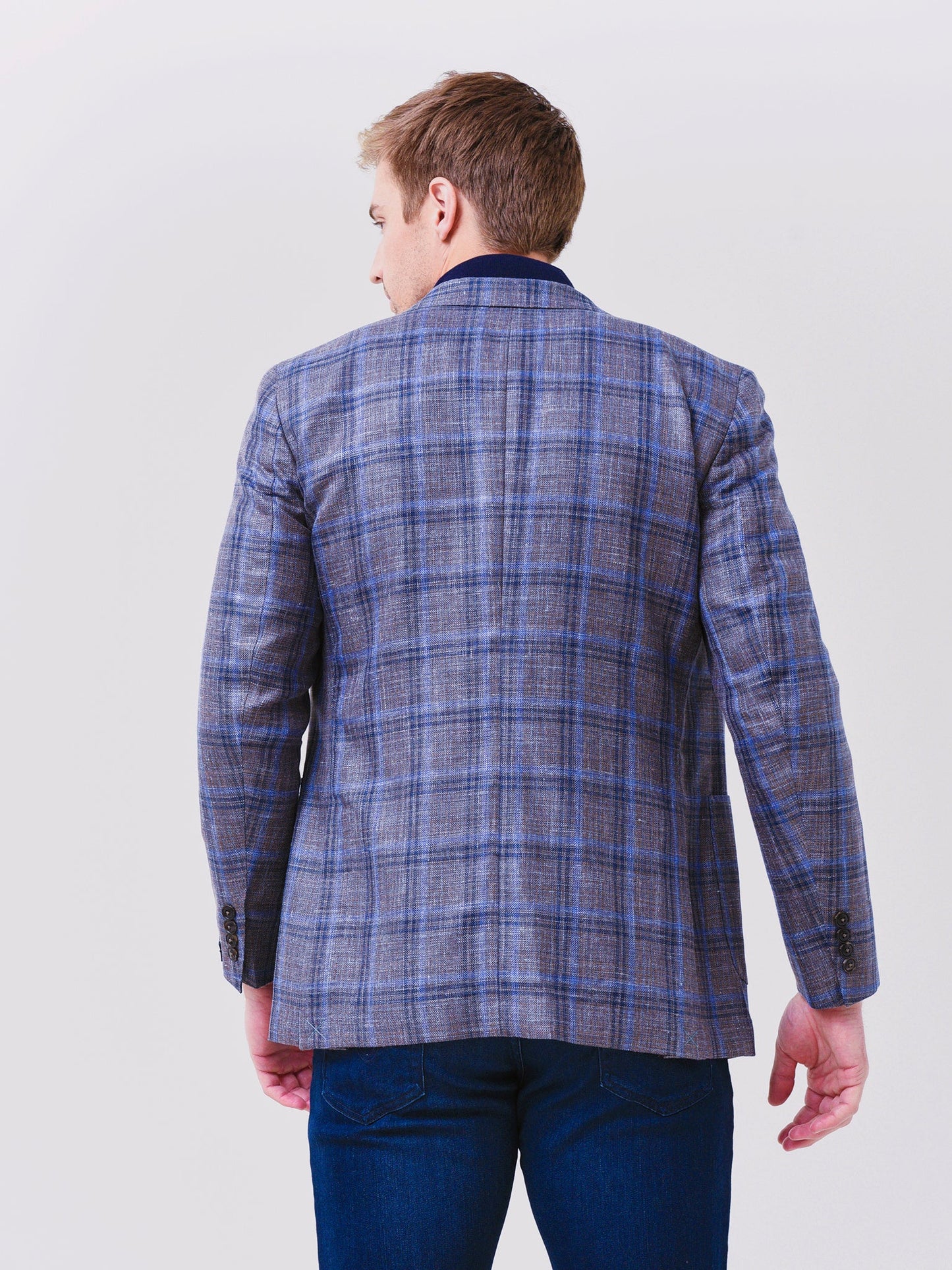  Peter Millar Collection Men's Cove Windowpane Soft Jacket