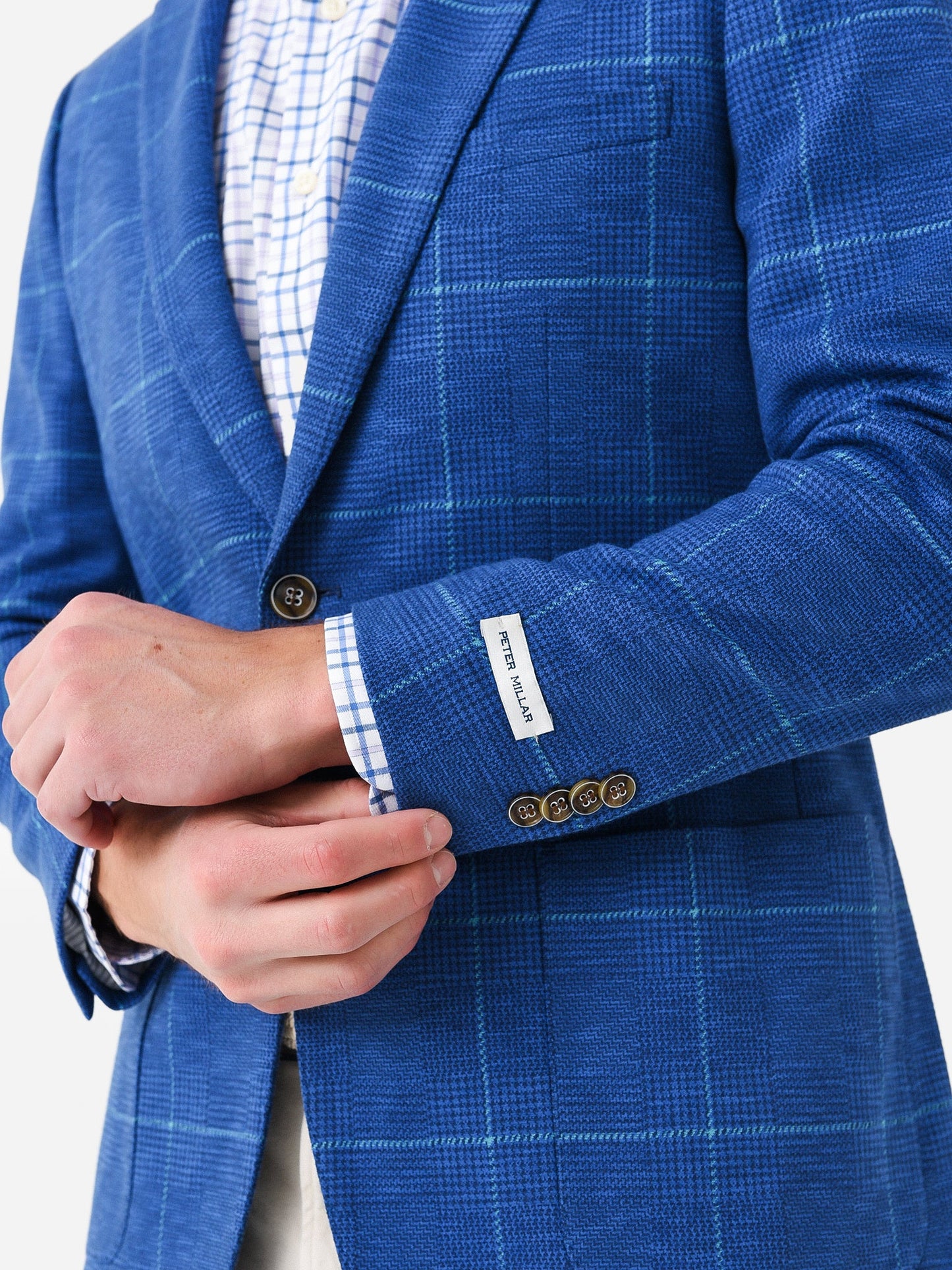  Peter Millar Crown Men's Islip Houndstooth Pane Soft Jacket