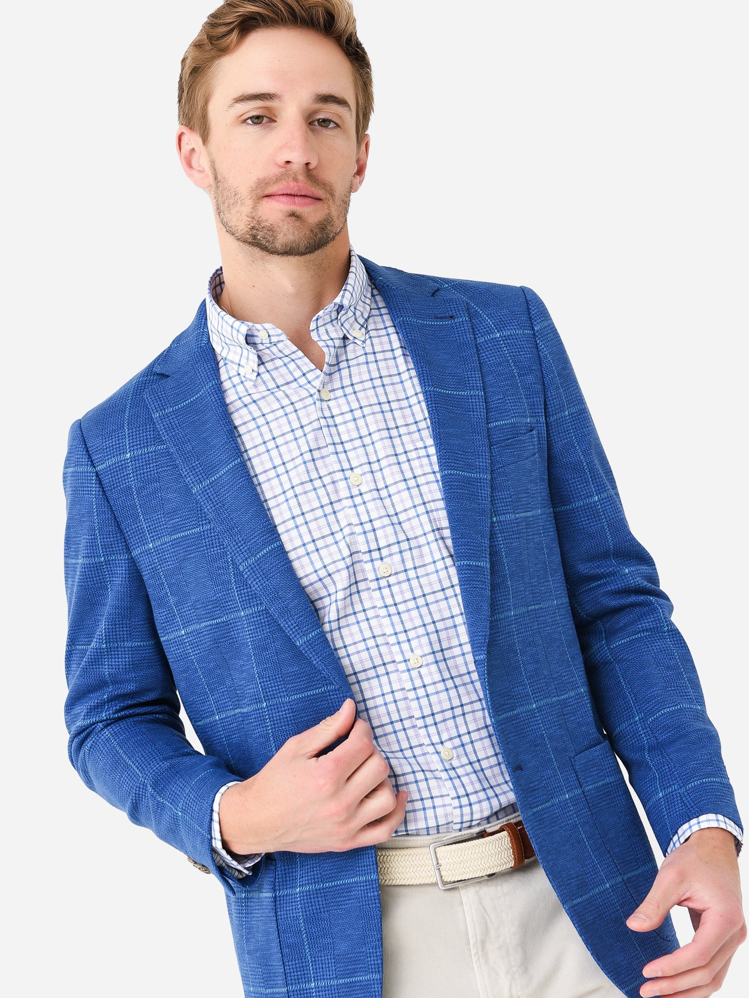 Peter Millar Crown Men's Islip Houndstooth Pane Soft Jacket